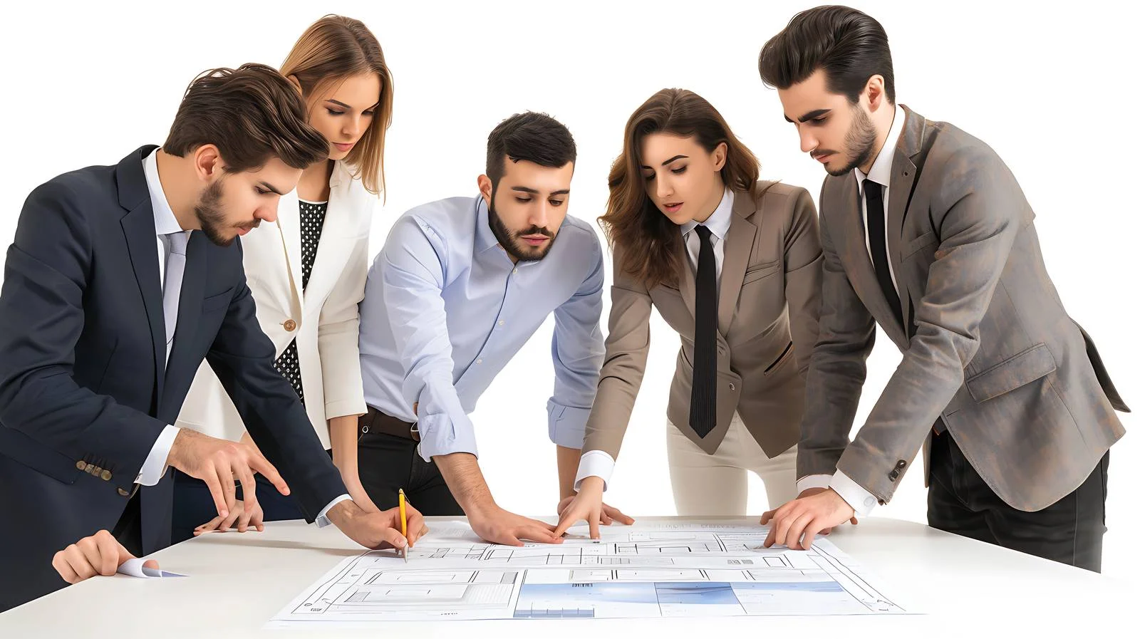 Business Team Planning in Office Meeting — free download from Dotvec