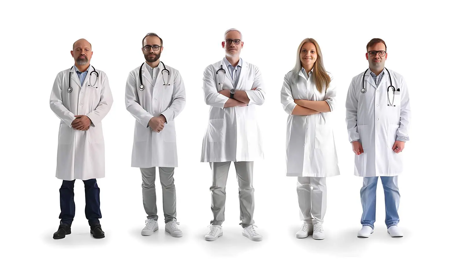 Team of Medical Experts on White Background — free download from Dotvec
