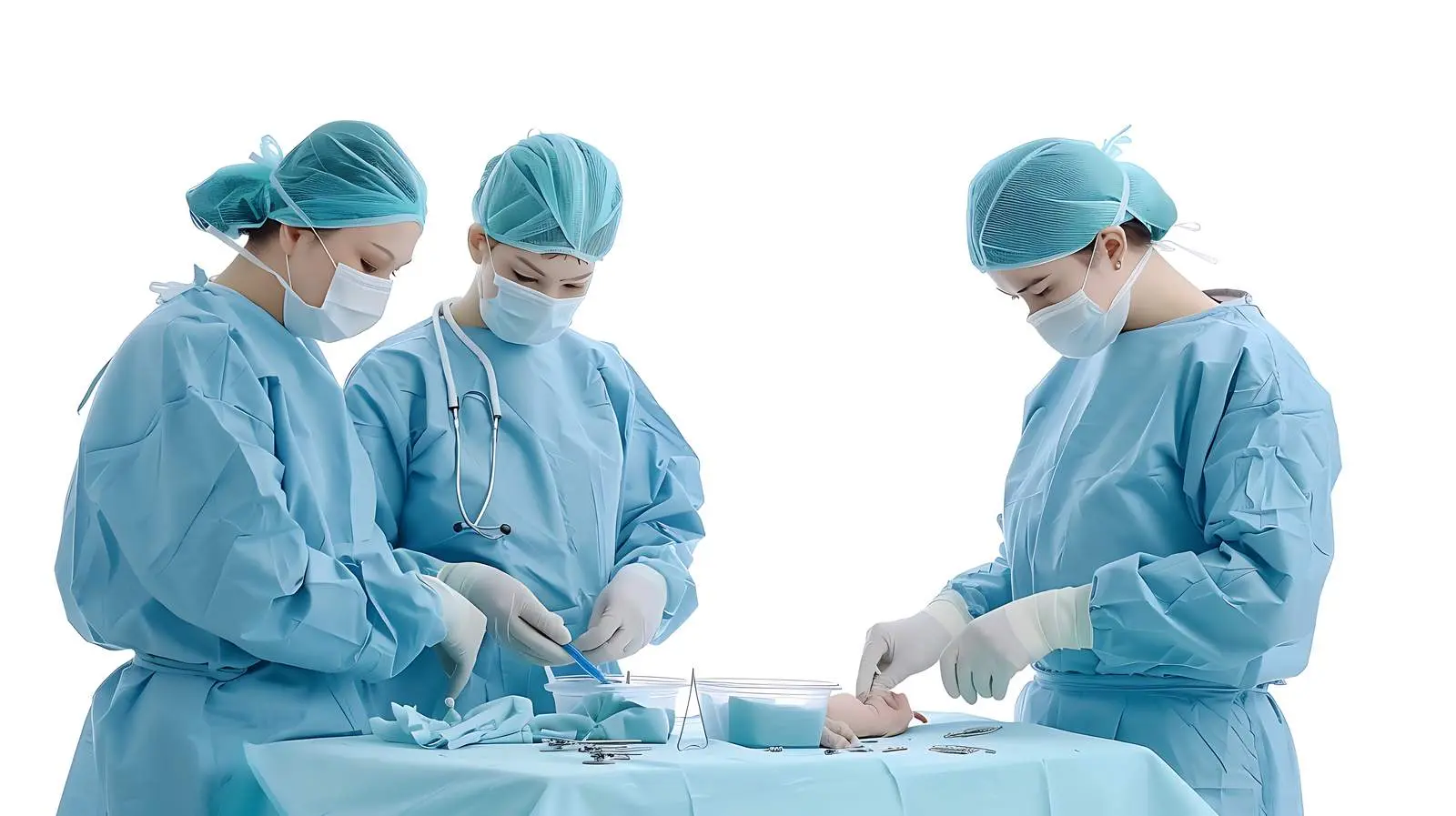 Surgeons in Uniform Performing Surgery on Patient – free surgeons image from Dotvec