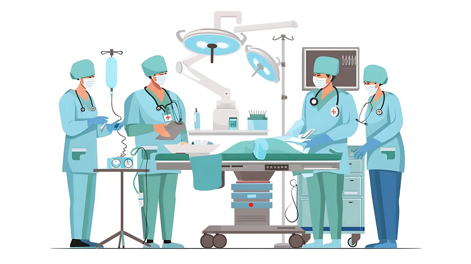 Surgeon Team Performing Surgery in Operating Room – free emergency image from Dotvec