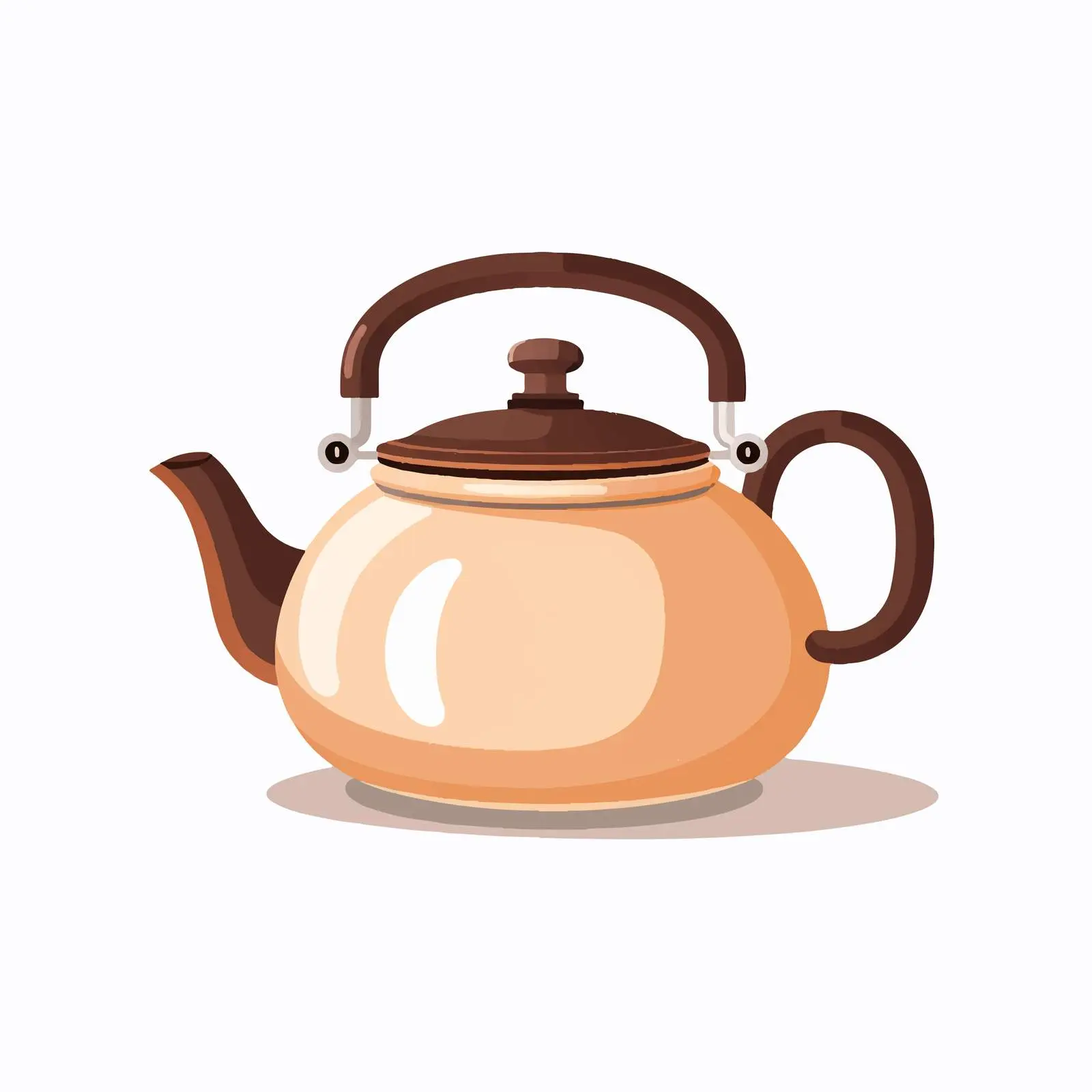 Teapot Line Vector Illustration on White Background – free teapot image from Dotvec
