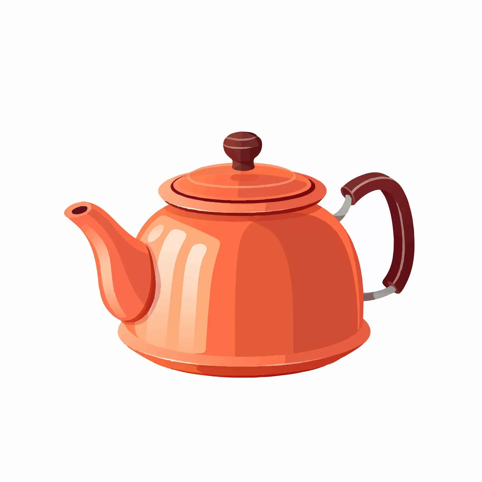 Teapot Line Vector Illustration on White Background – free teapot image from Dotvec