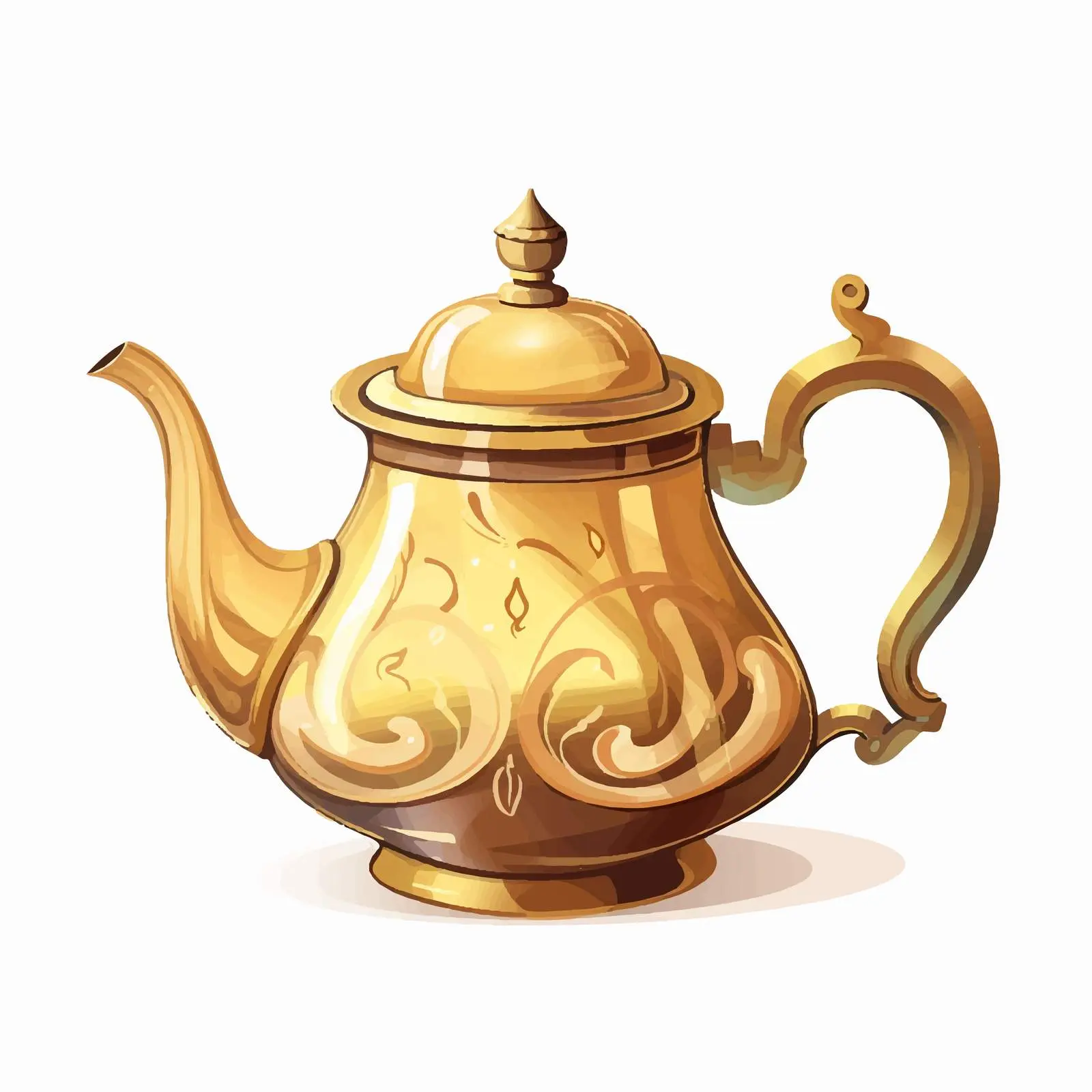 Teapot Vector Illustration on White Background – free teapot image from Dotvec