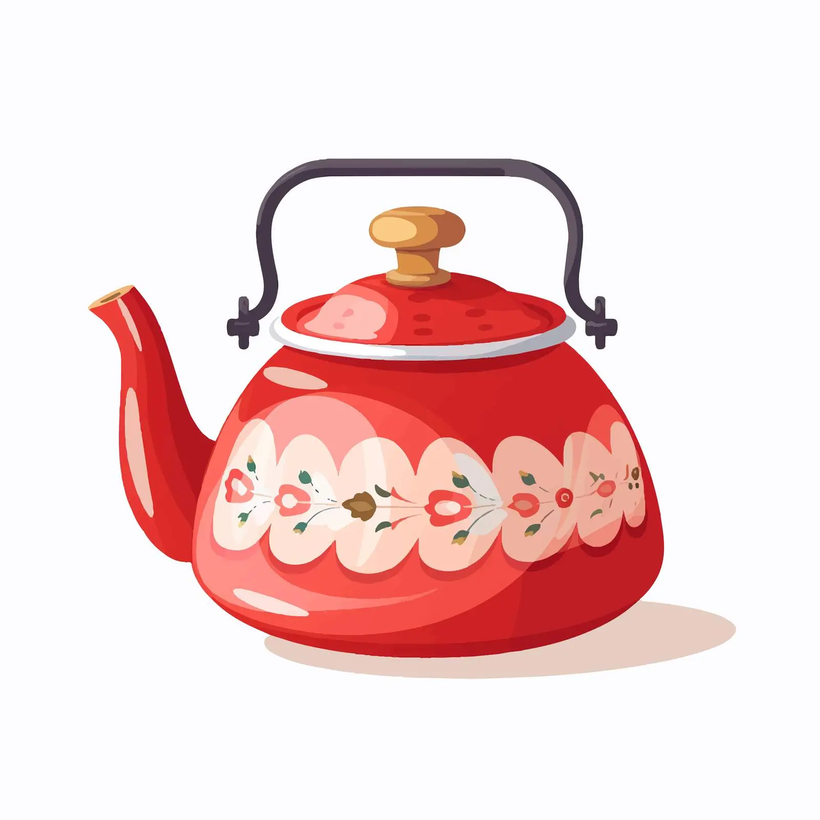 Isolated Teapot Vector Illustration on White Background – free teapot image from Dotvec