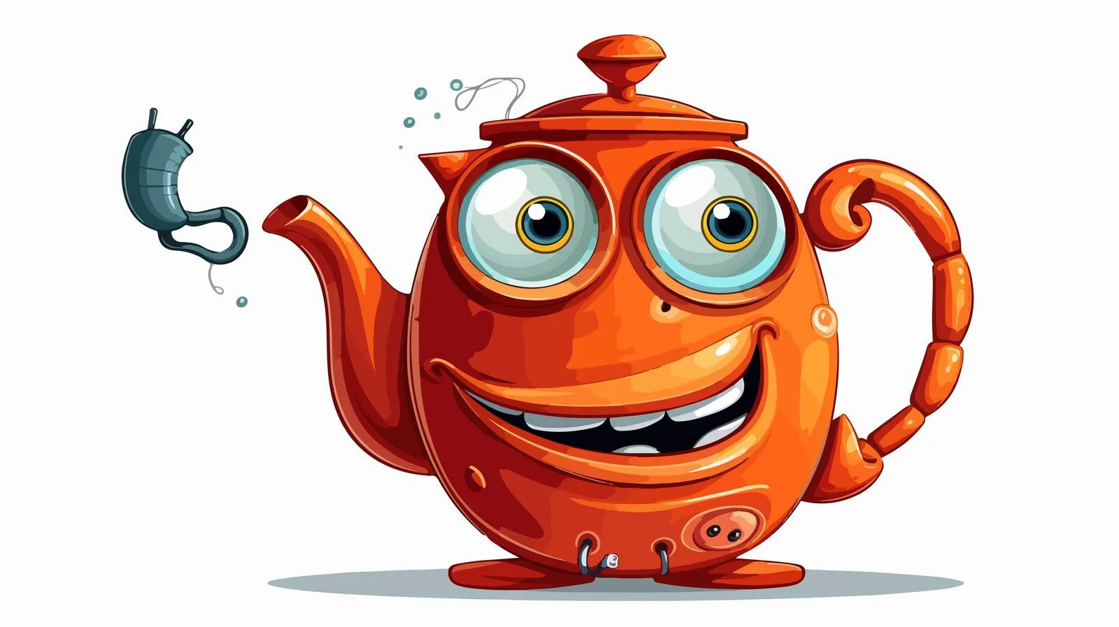 Whimsical Teapot Cartoon Character — free download from Dotvec
