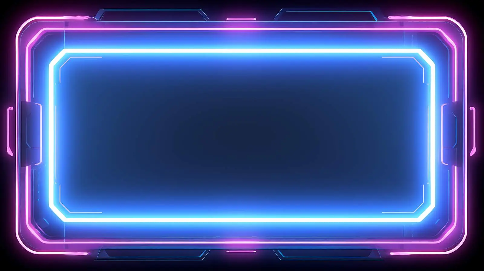 Neon Cyber Tech Interface Frame — free download from Dotvec
