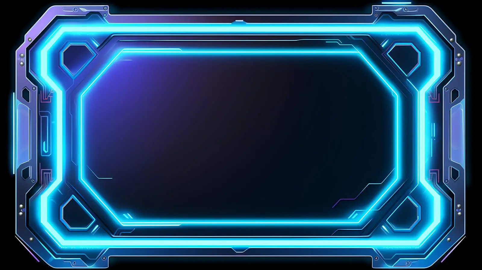 Neon Cyber Interface Frame — free download from Dotvec