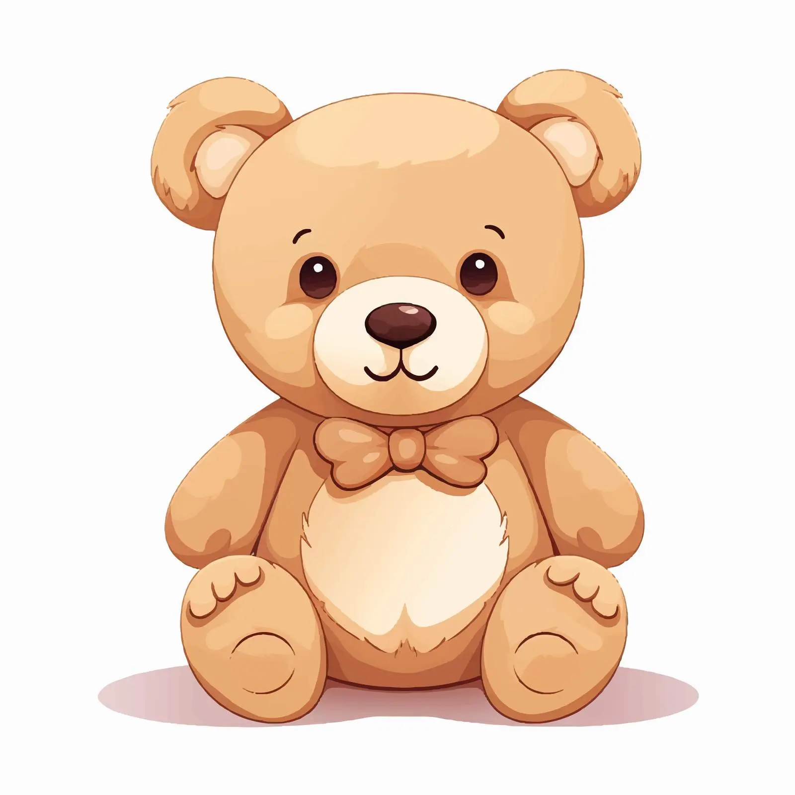 Cute Teddy Bear Vector Illustration – free stuffed image from Dotvec