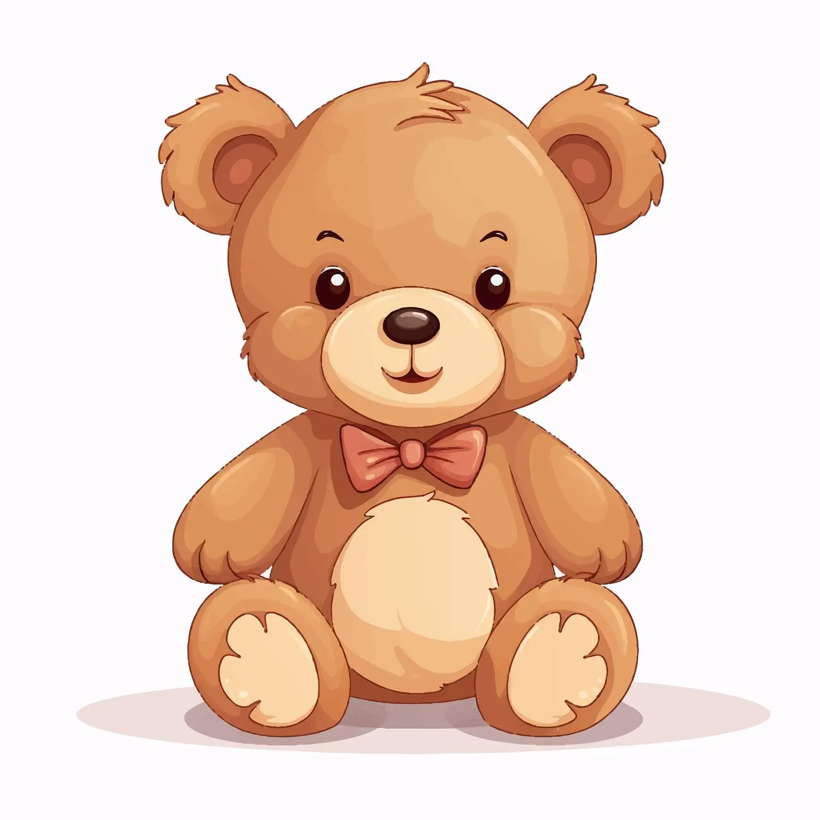 Teddy Bear Vector Illustration on White Background — free download from Dotvec