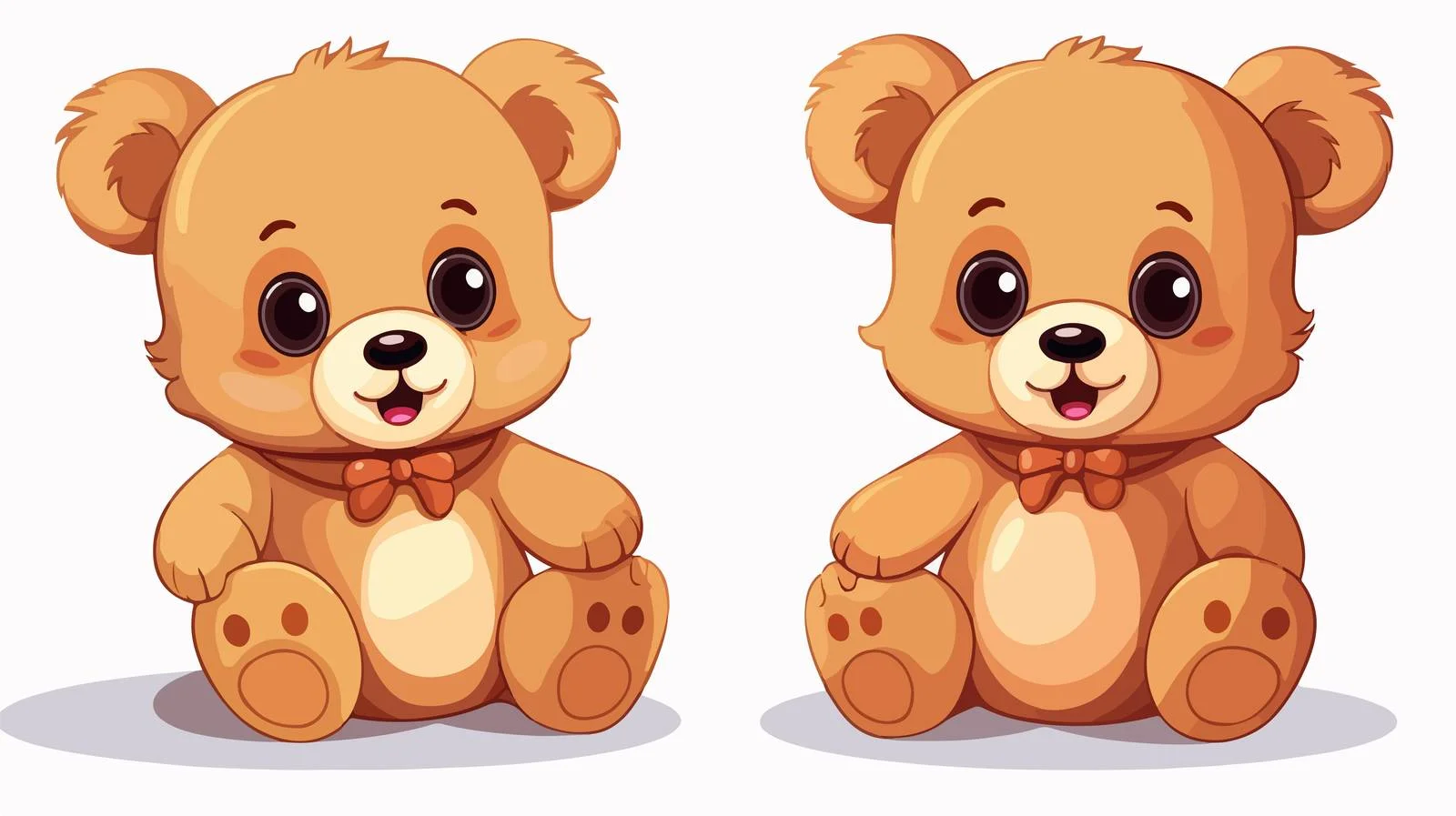 Cute Teddy Bear Cartoon Illustration — free download from Dotvec