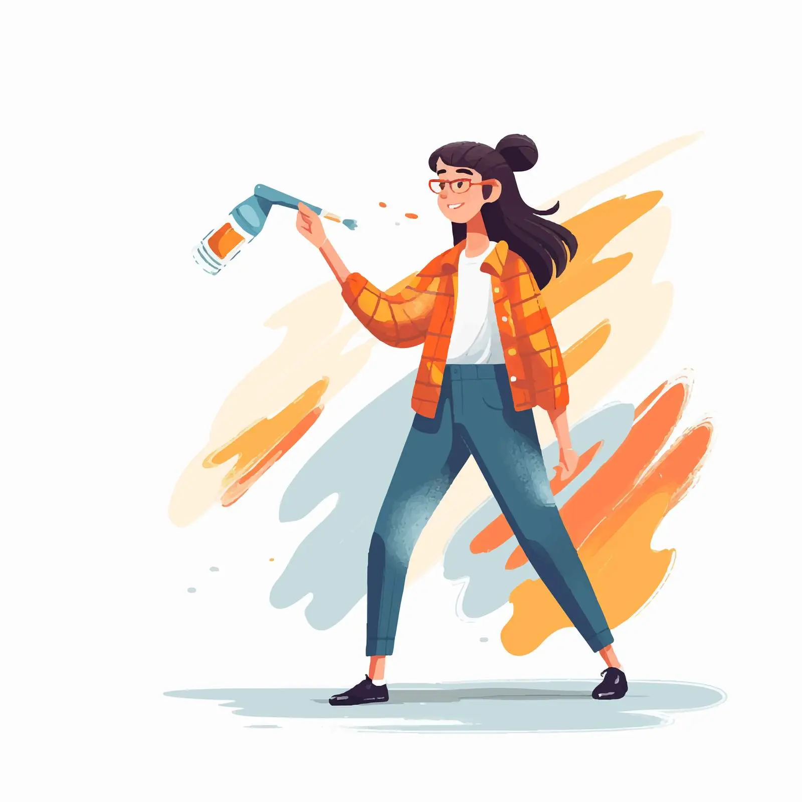 Teenage Girl as a Professional Painter — free download from Dotvec