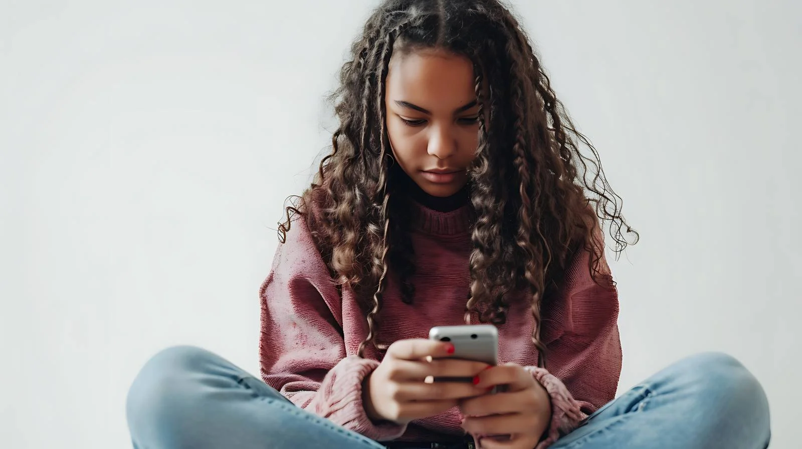 Teenager Texting on Smartphone — free download from Dotvec
