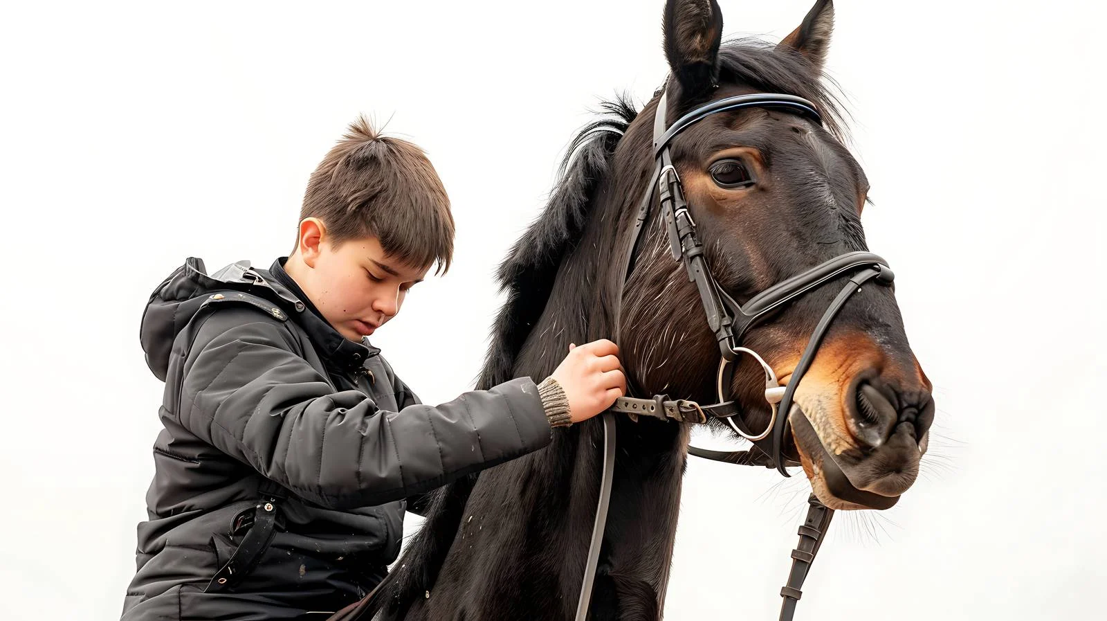 Empathy in Action: Teenager with Down Syndrome and Horse — free download from Dotvec