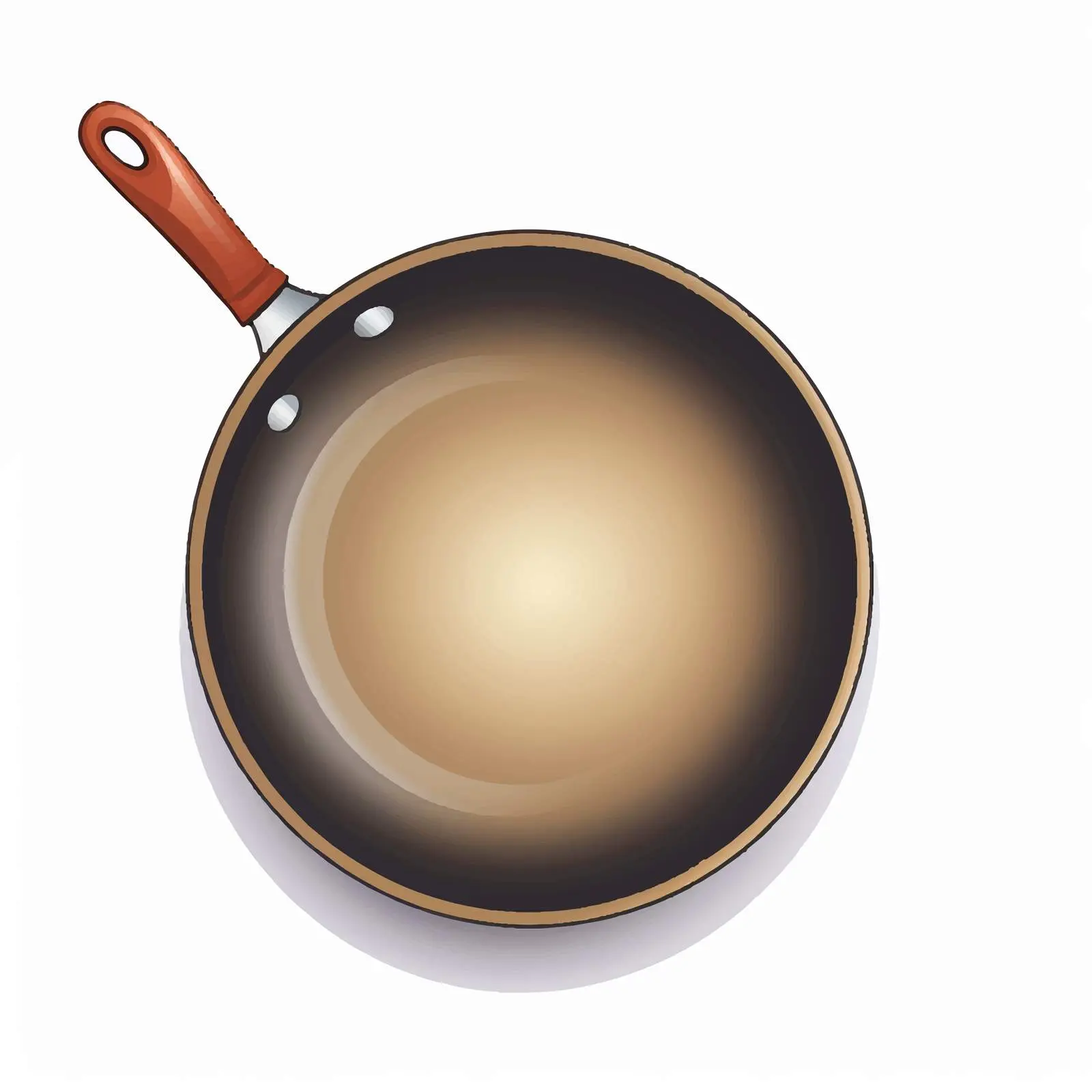 Teflon Fry Pan Vector Illustration on White Background — free download from Dotvec