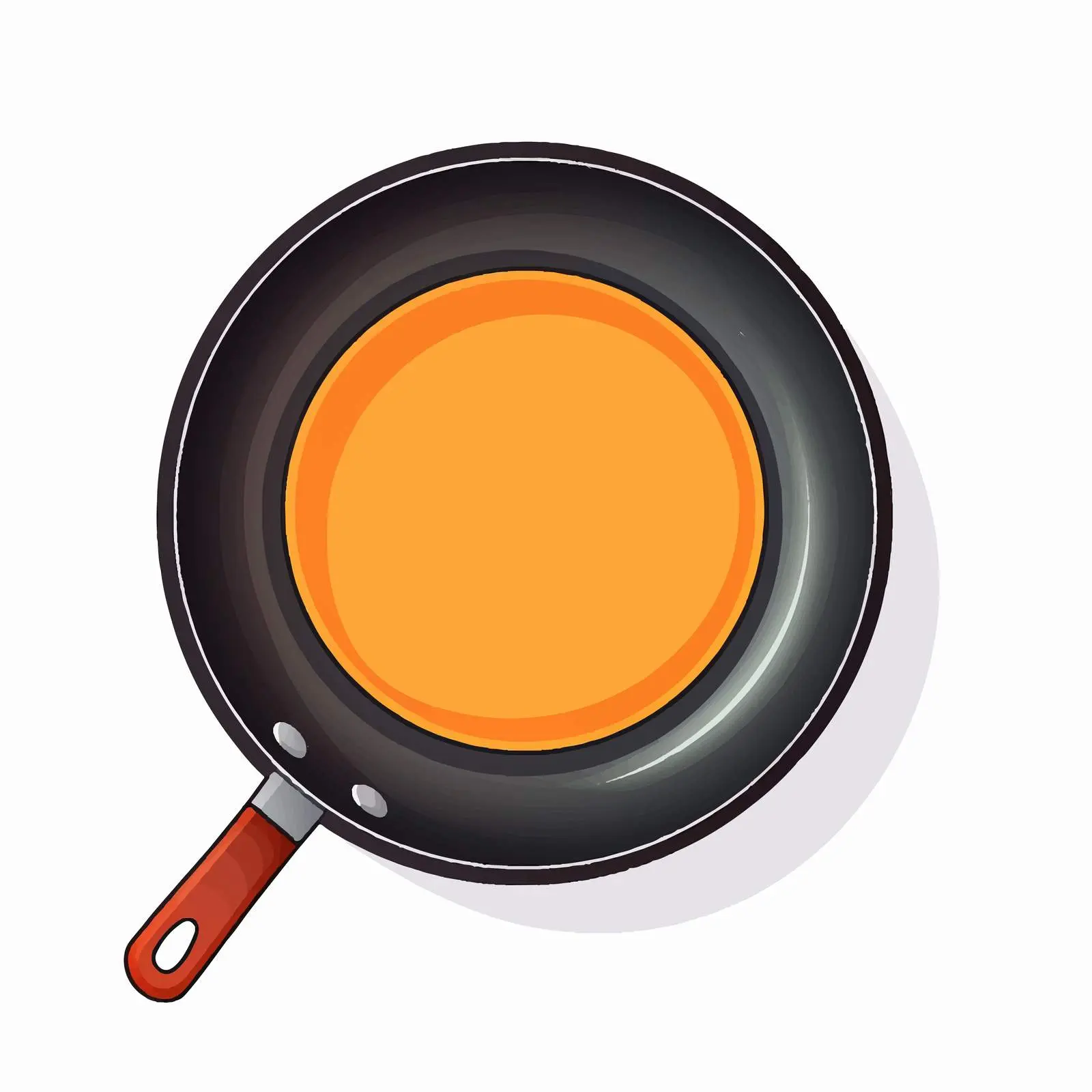Teflon Fry Pan Vector Illustration on White Background — free download from Dotvec