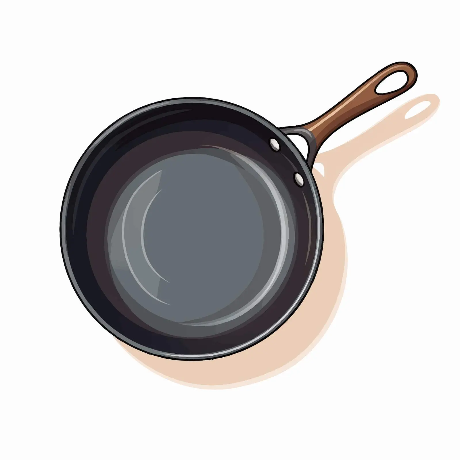 Teflon Pan Vector Illustration on White Background — free download from Dotvec