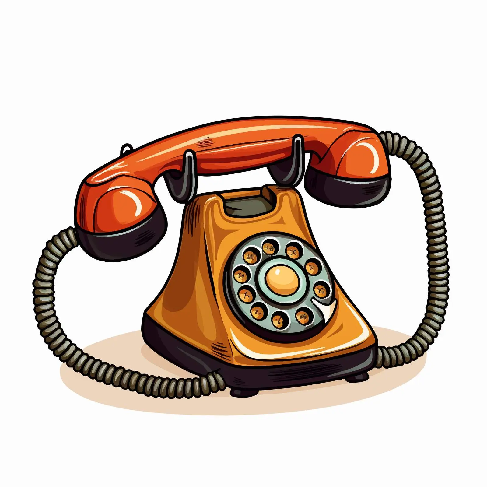 Telephone Line Vector Illustration on White Background — free download from Dotvec