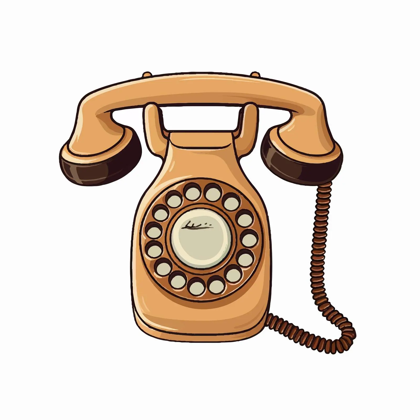 Isolated Telephone Line Vector Illustration — free download from Dotvec
