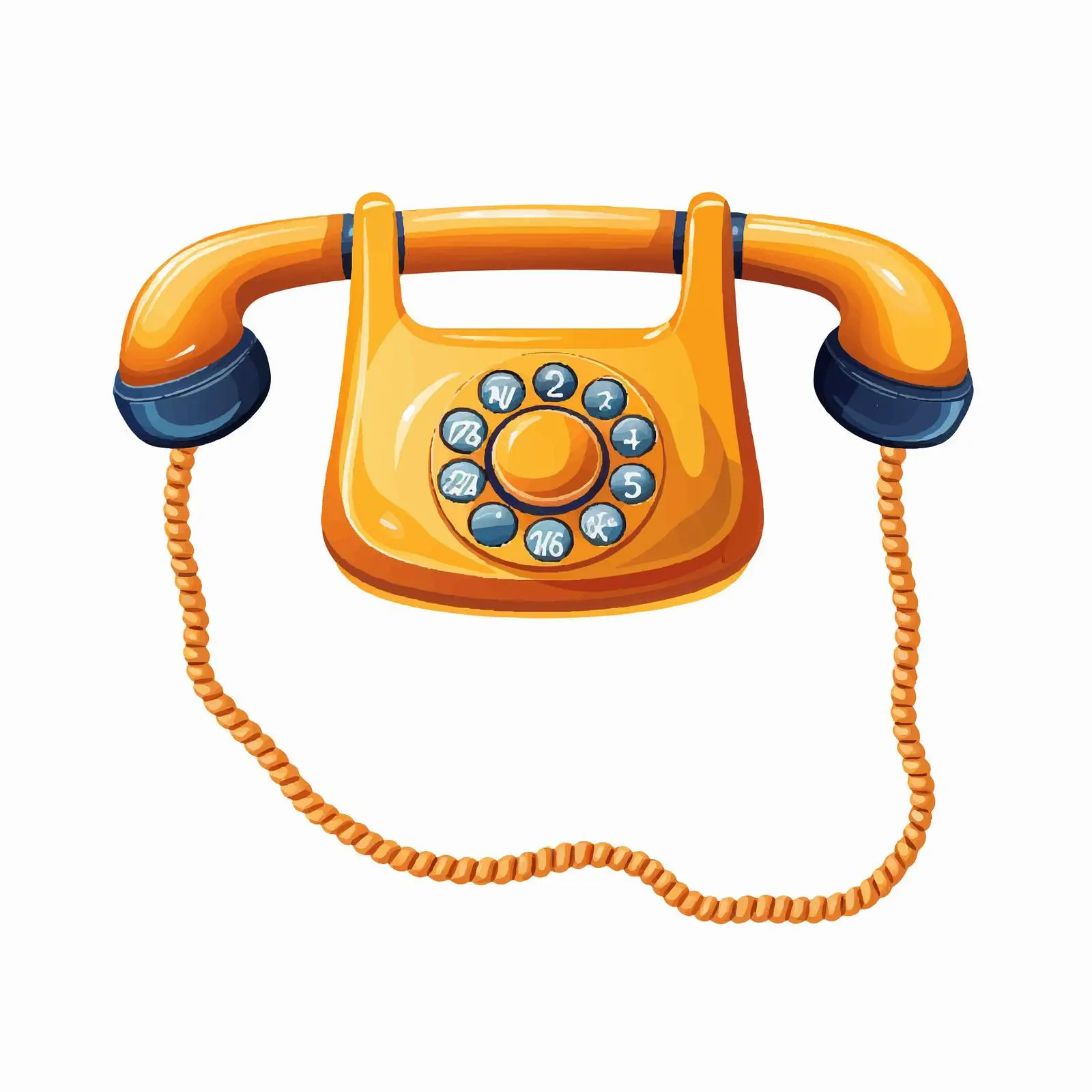 Telephone Line Vector Illustration on White Background — free download from Dotvec