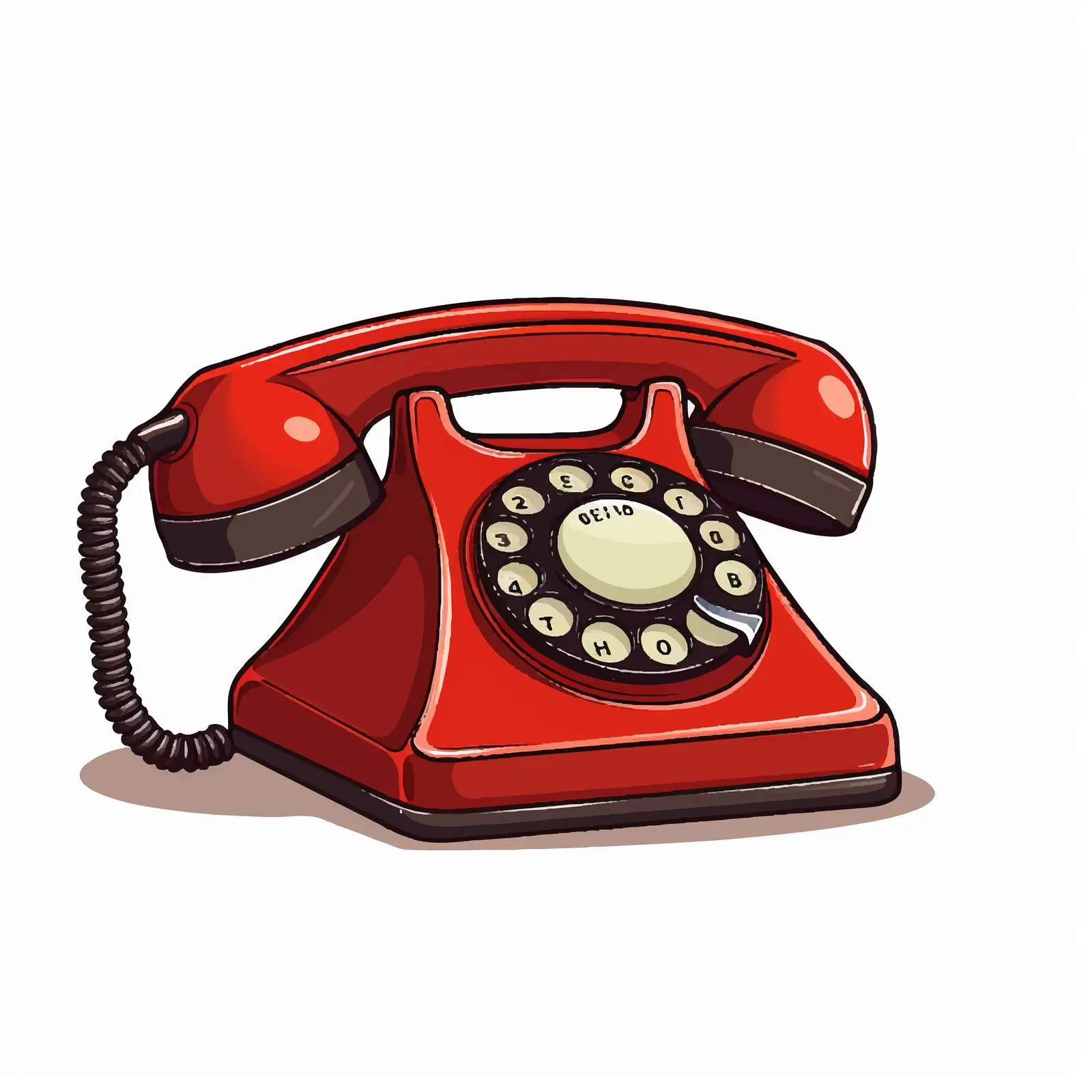 Isolated Telephone Vector Illustration on White Background — free download from Dotvec
