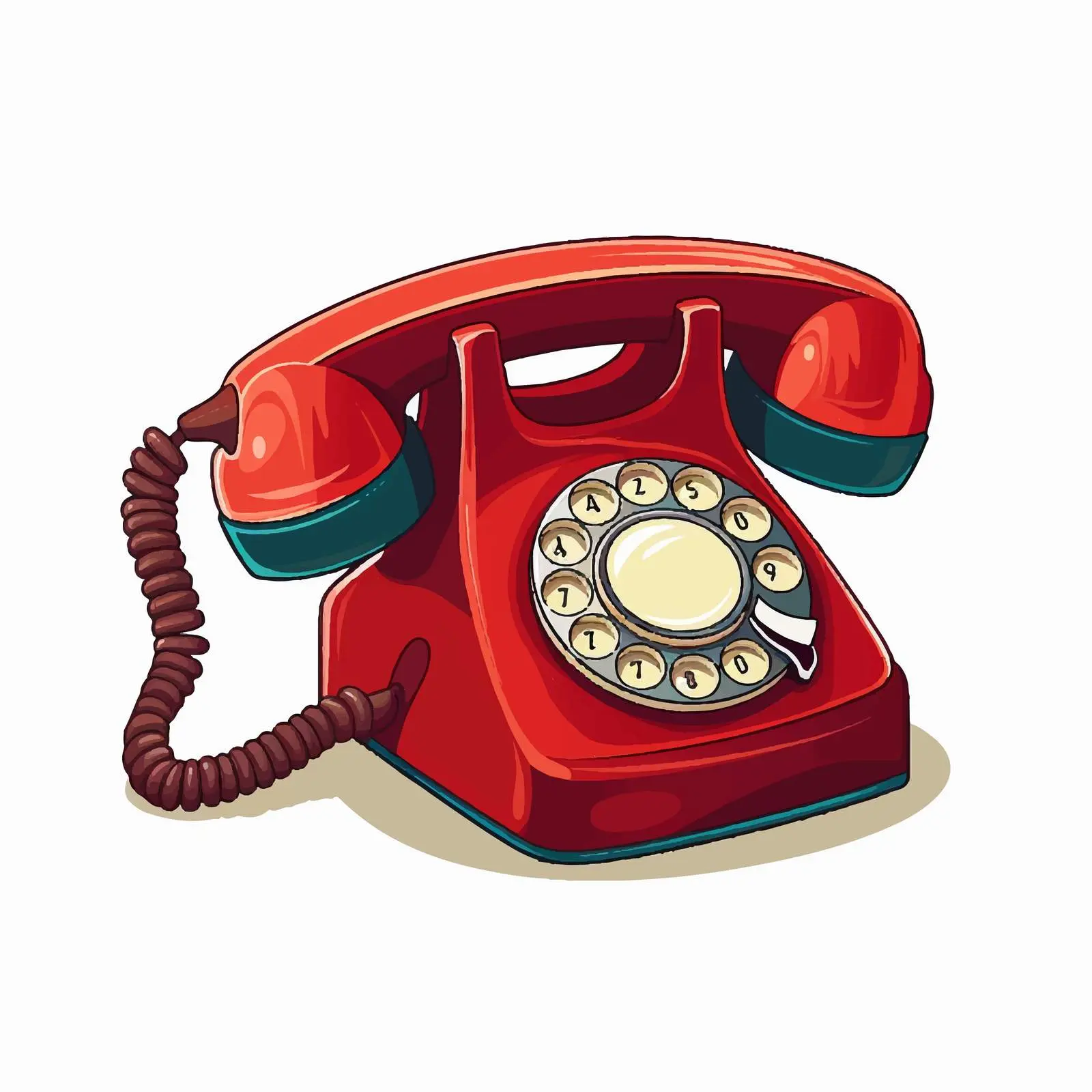 Telephone Vector Illustration on White Background — free download from Dotvec