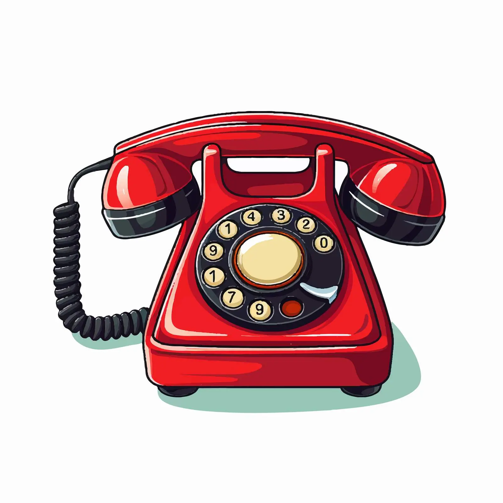 Isolated Telephone Vector Illustration on White Background — free download from Dotvec