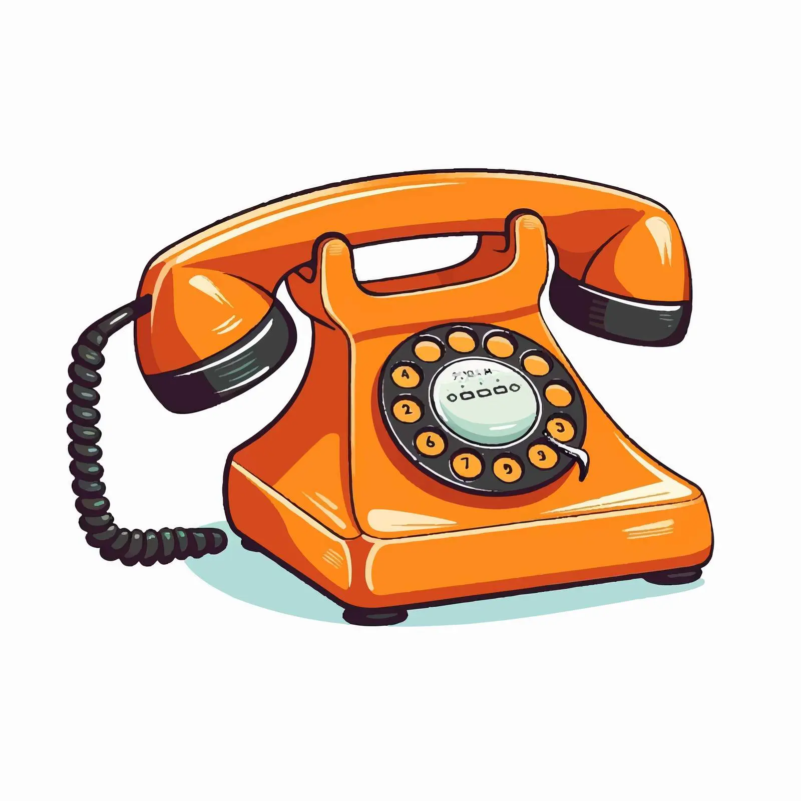 Isolated Telephone Vector Illustration on White Background — free download from Dotvec