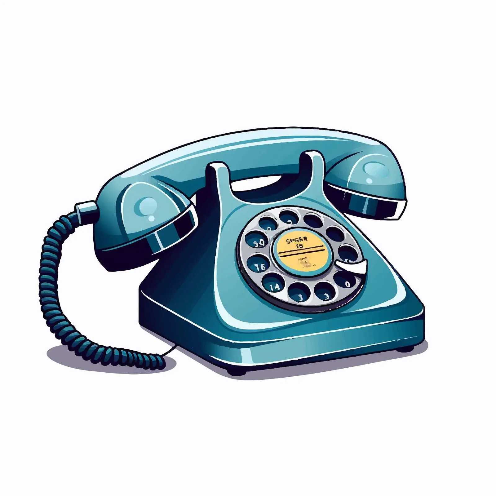 Isolated Telephone Vector Illustration on White Background — free download from Dotvec
