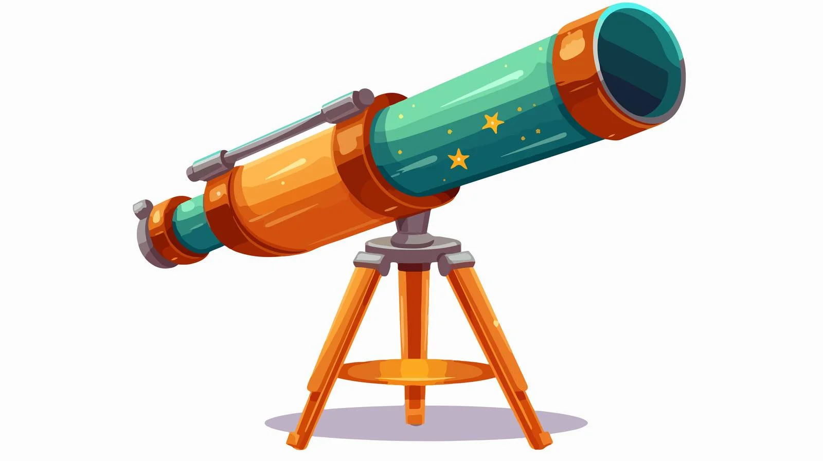 Vibrant Cartoon Telescope Illustration — free download from Dotvec