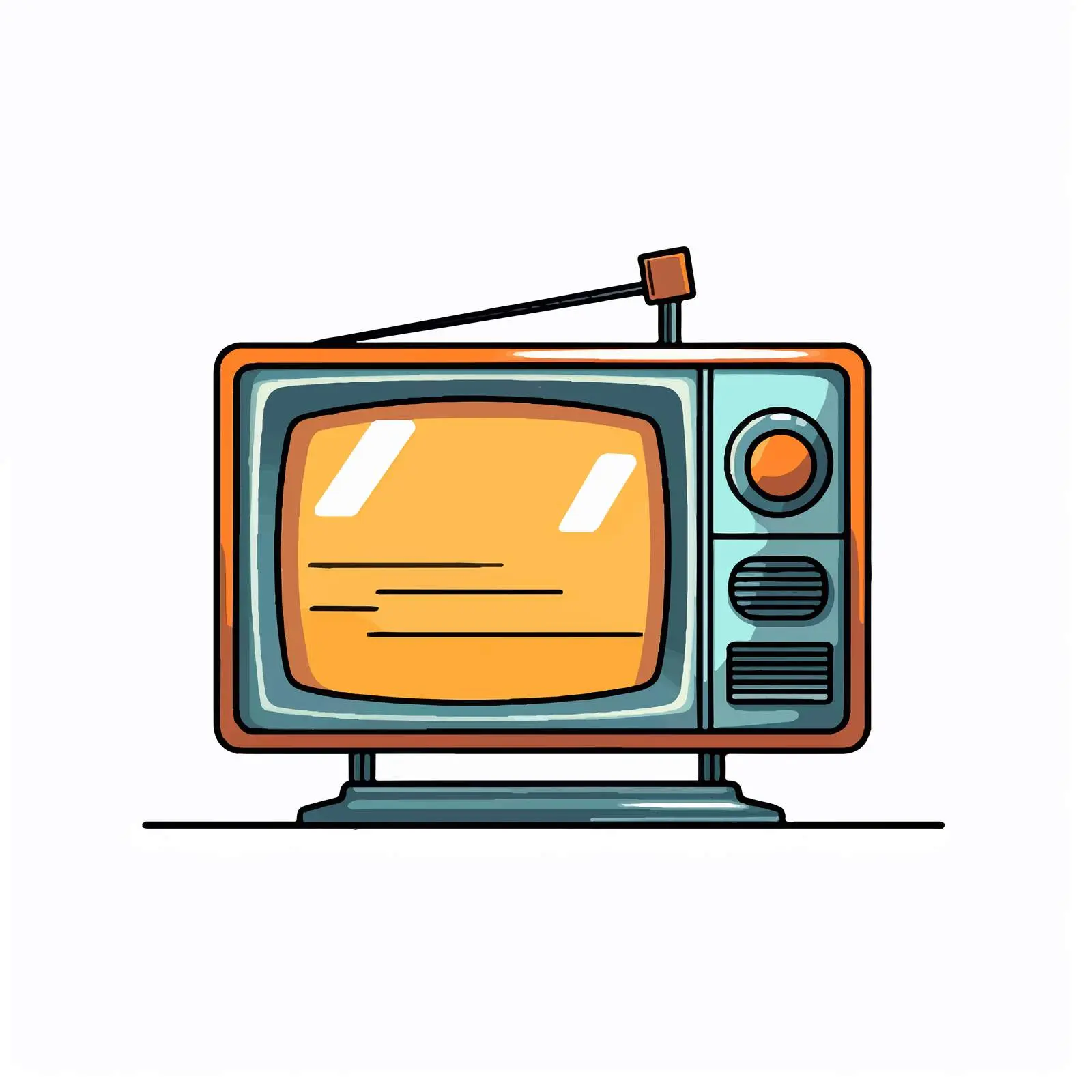 Cartoon Vector Illustration of Television Design — free download from Dotvec