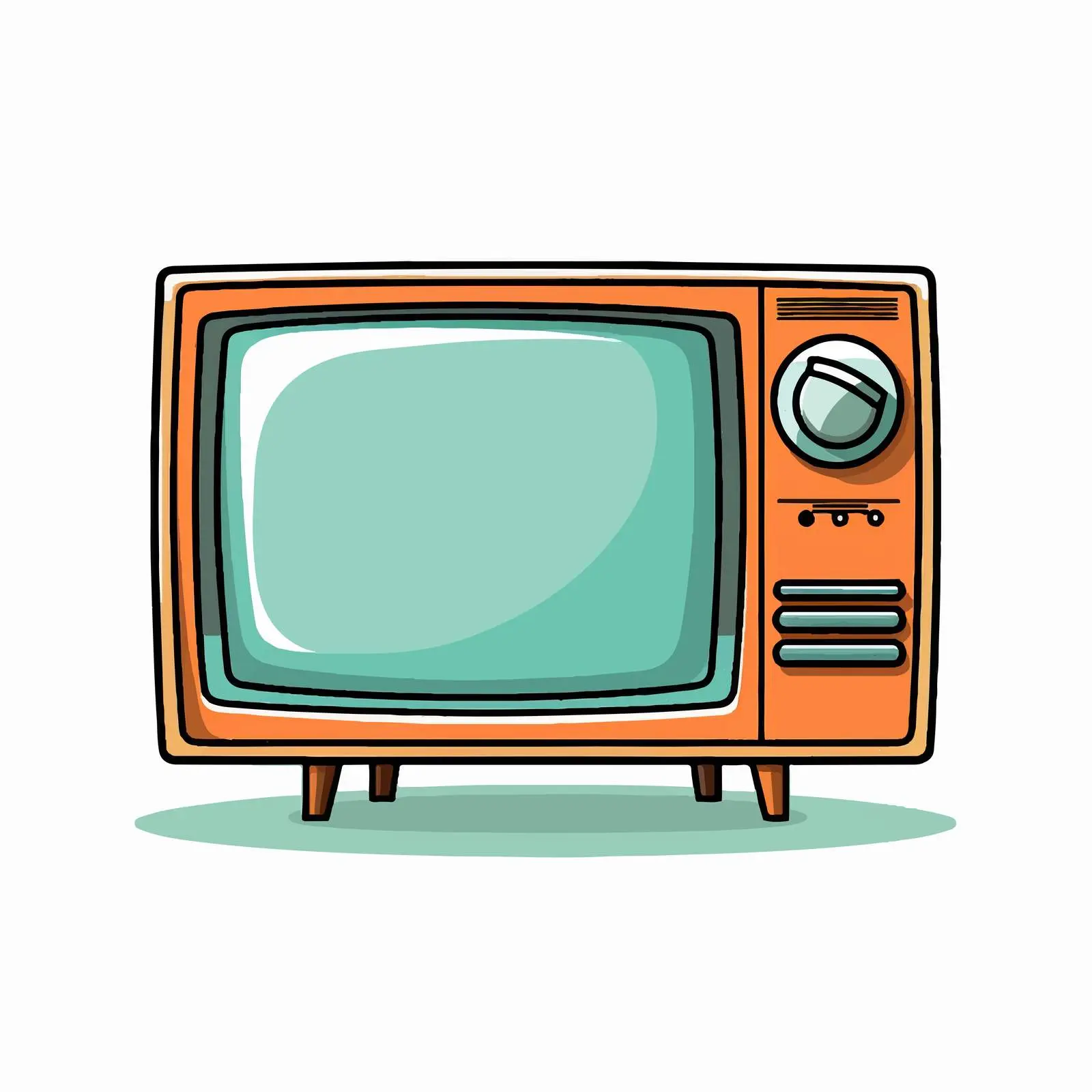 Flat Screen Television Vector Illustration – free broadcast image from Dotvec