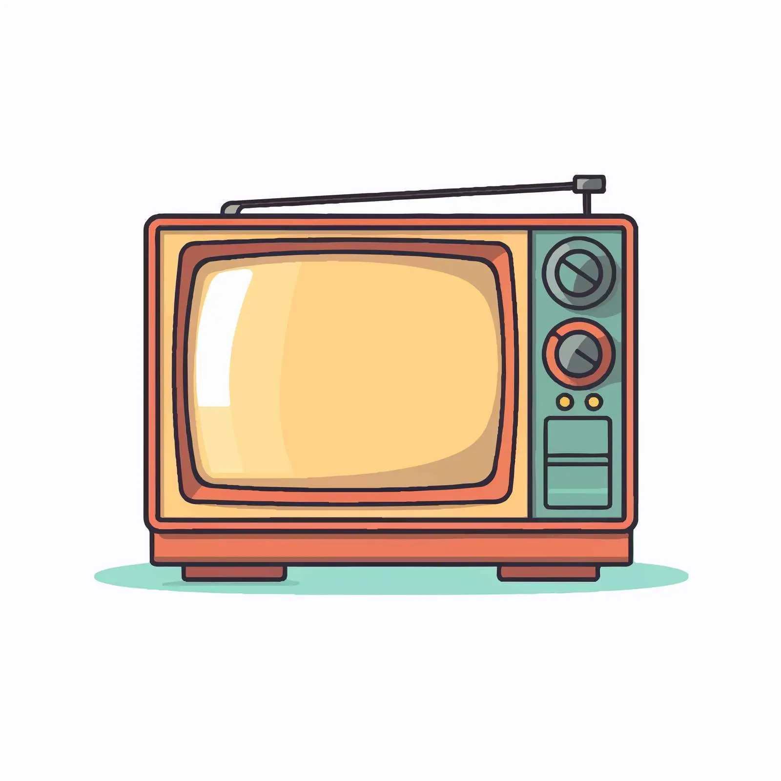 Isolated Television Line Vector Illustration — free download from Dotvec