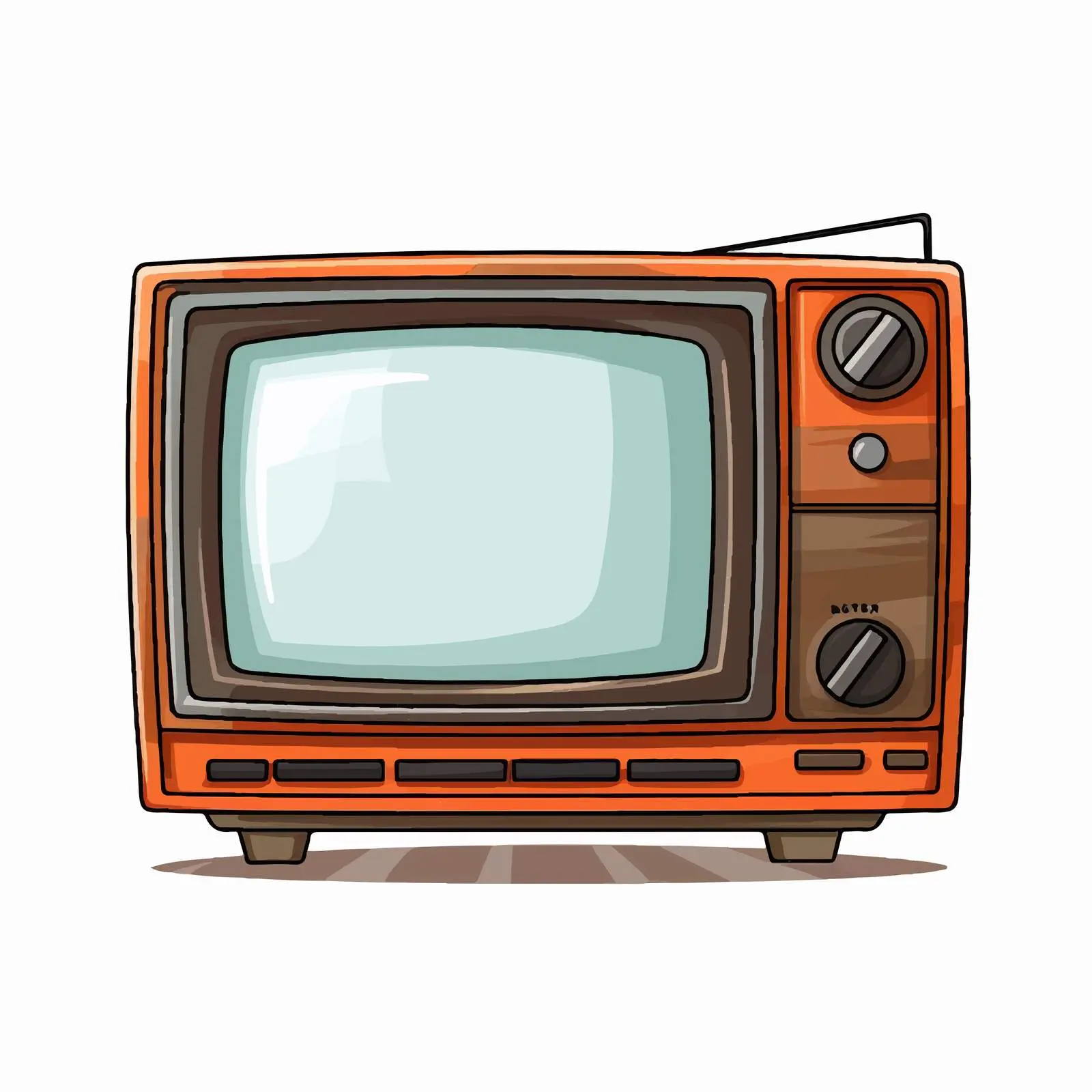 Flat Screen Television Vector Illustration – free broadcast image from Dotvec