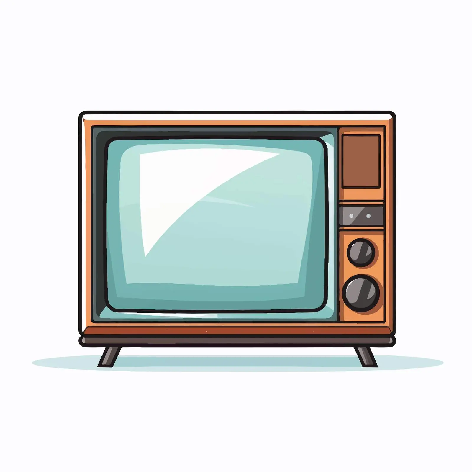Isolated Vector Illustration of a Television — free download from Dotvec