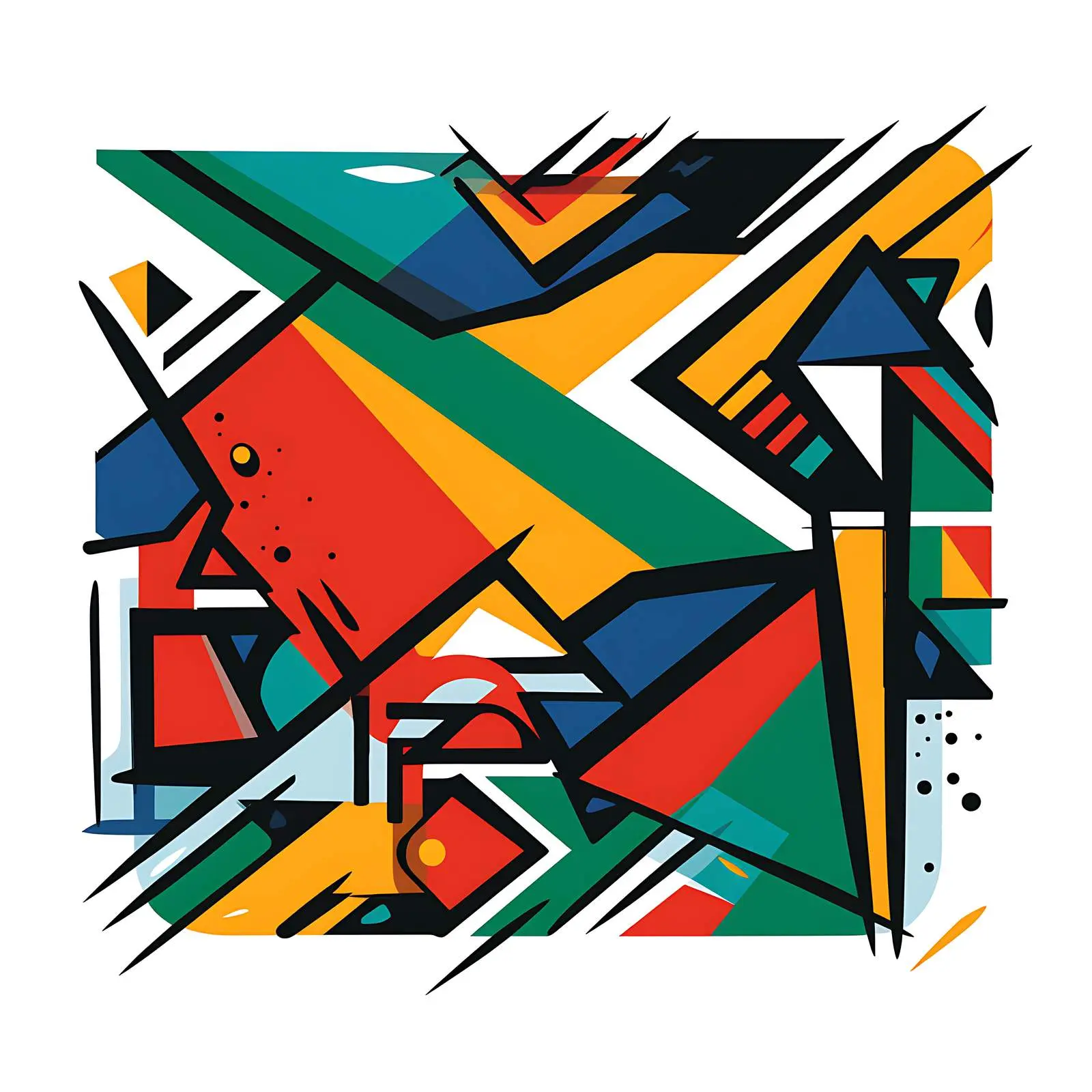 Geometric Black Pattern on White Background – free geometry image from Dotvec