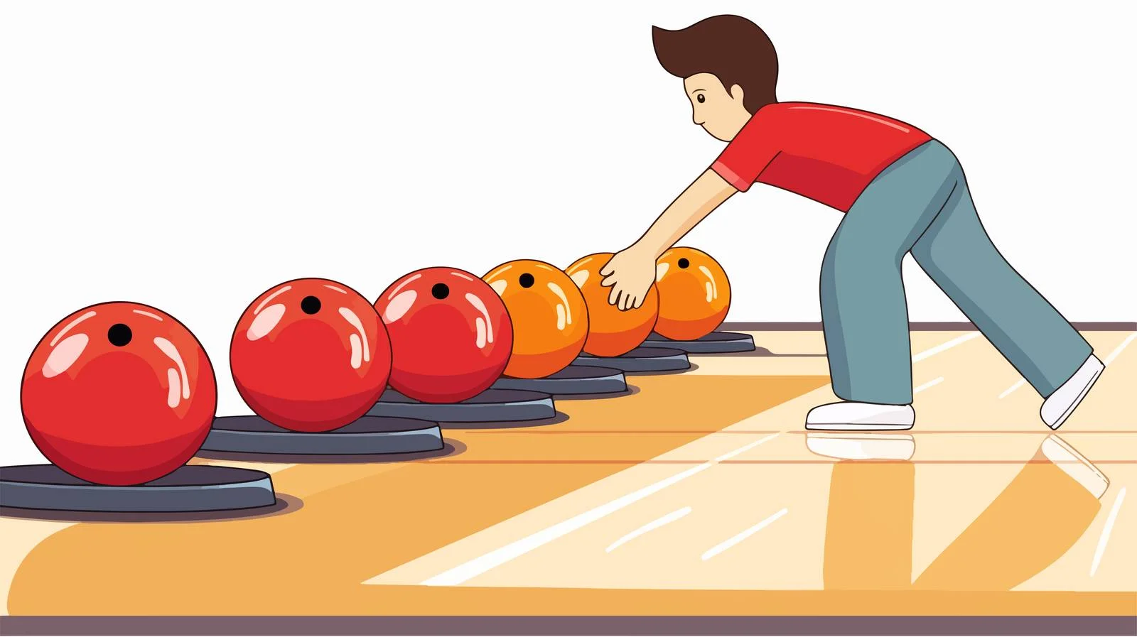 Ten-Pin Bowling Cartoon Vector Illustration — free download from Dotvec