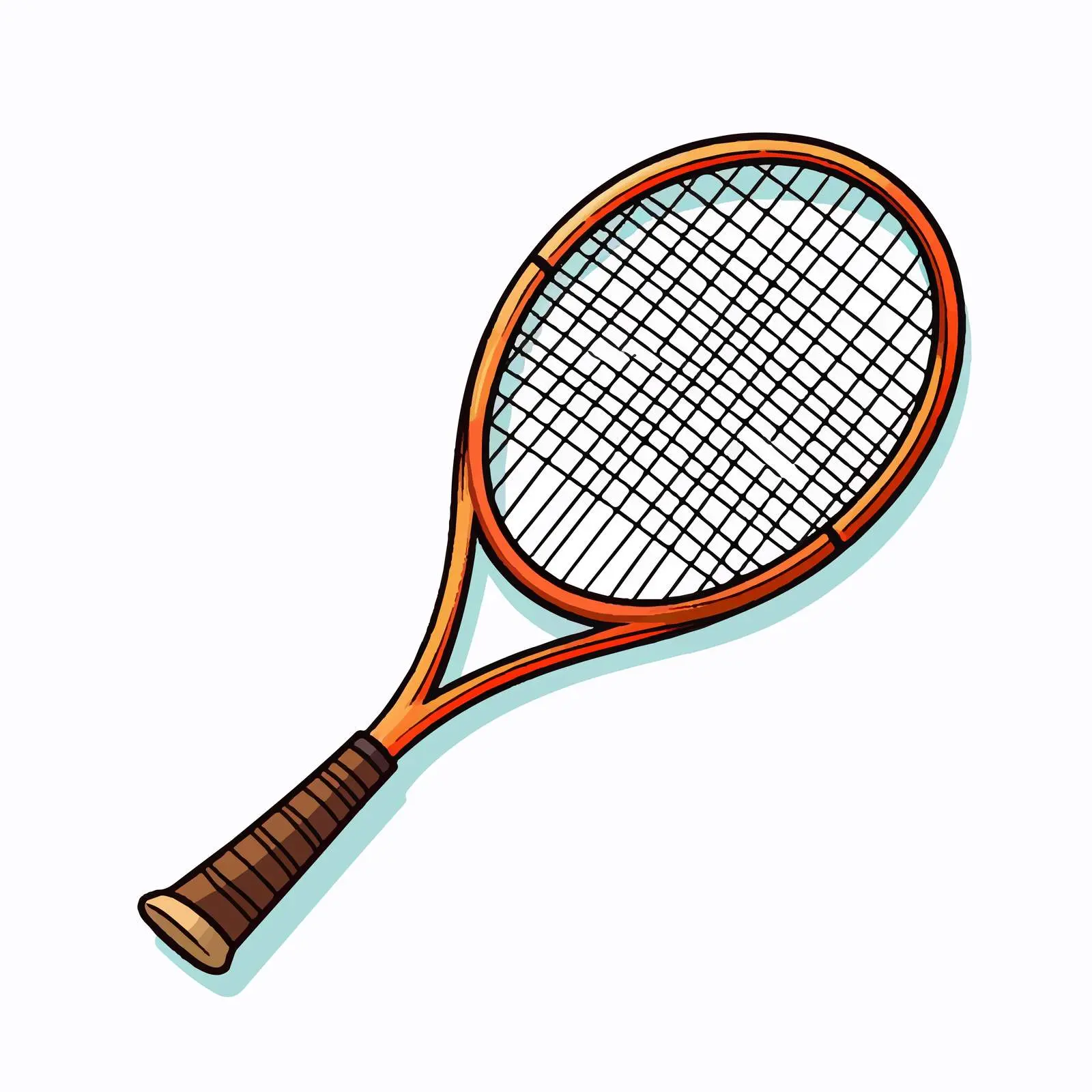 Cartoon Vector Illustration of Tennis Racket — free download from Dotvec