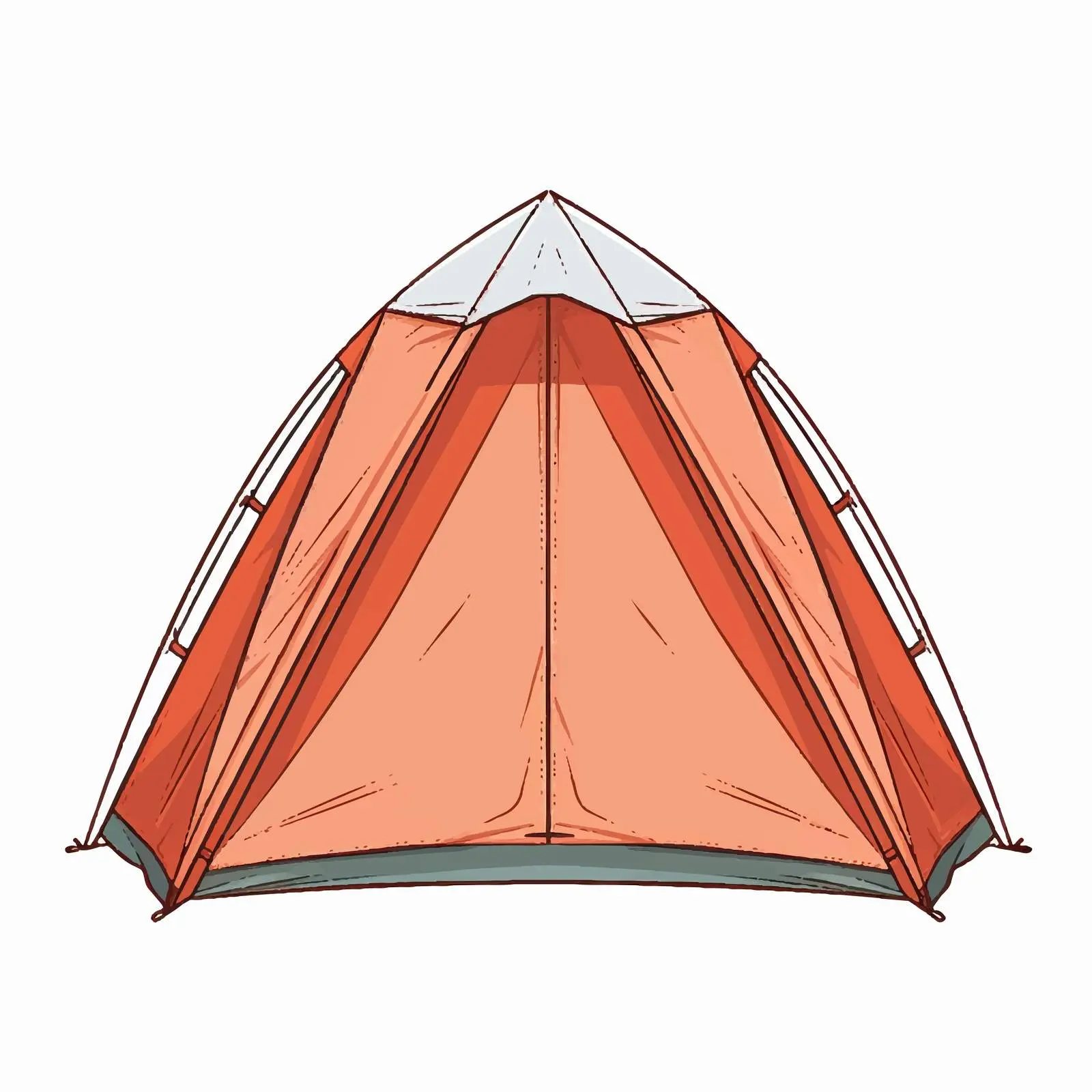 Tent Line Vector Illustration on White Background — free download from Dotvec