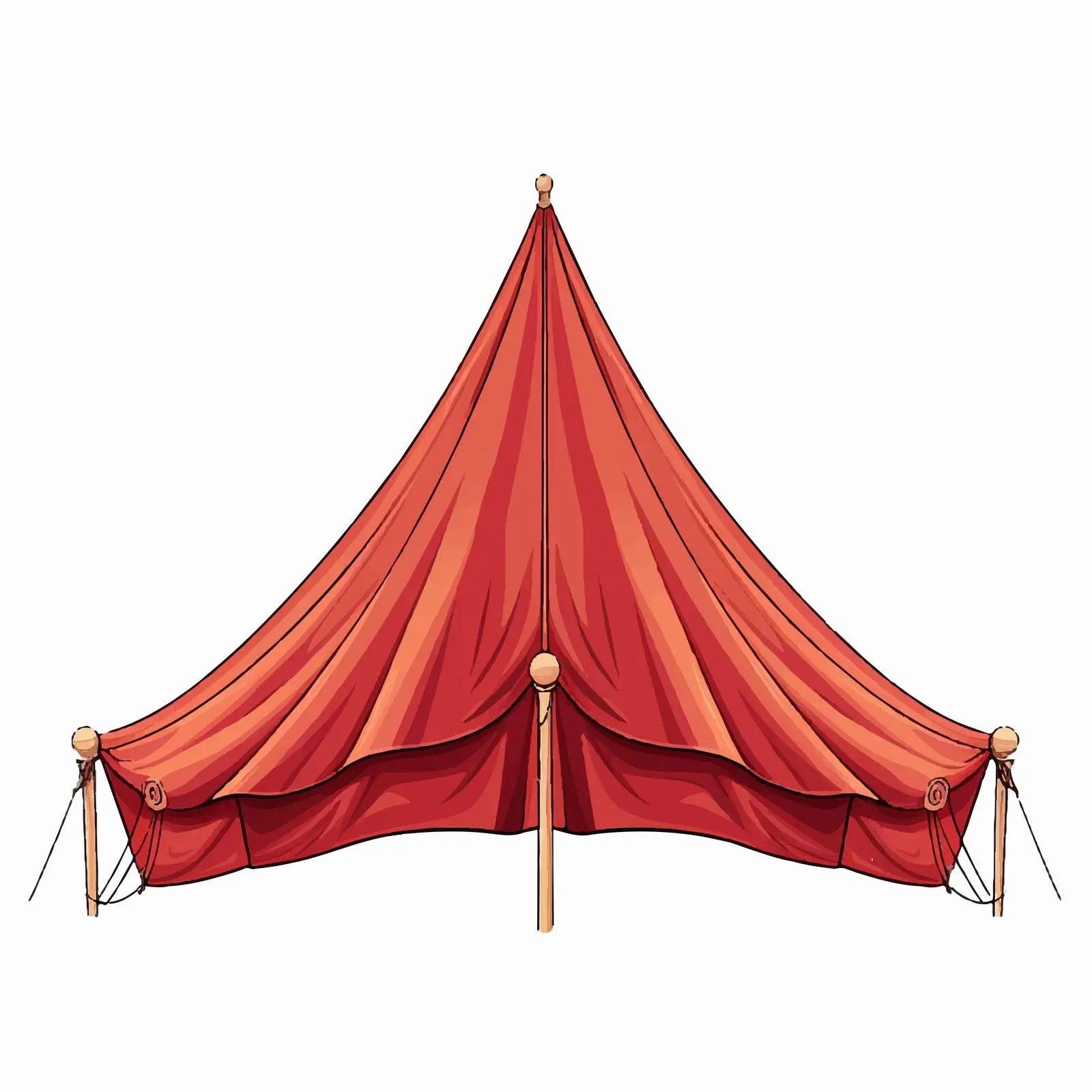 Tent Line Vector Illustration on White Background — free download from Dotvec