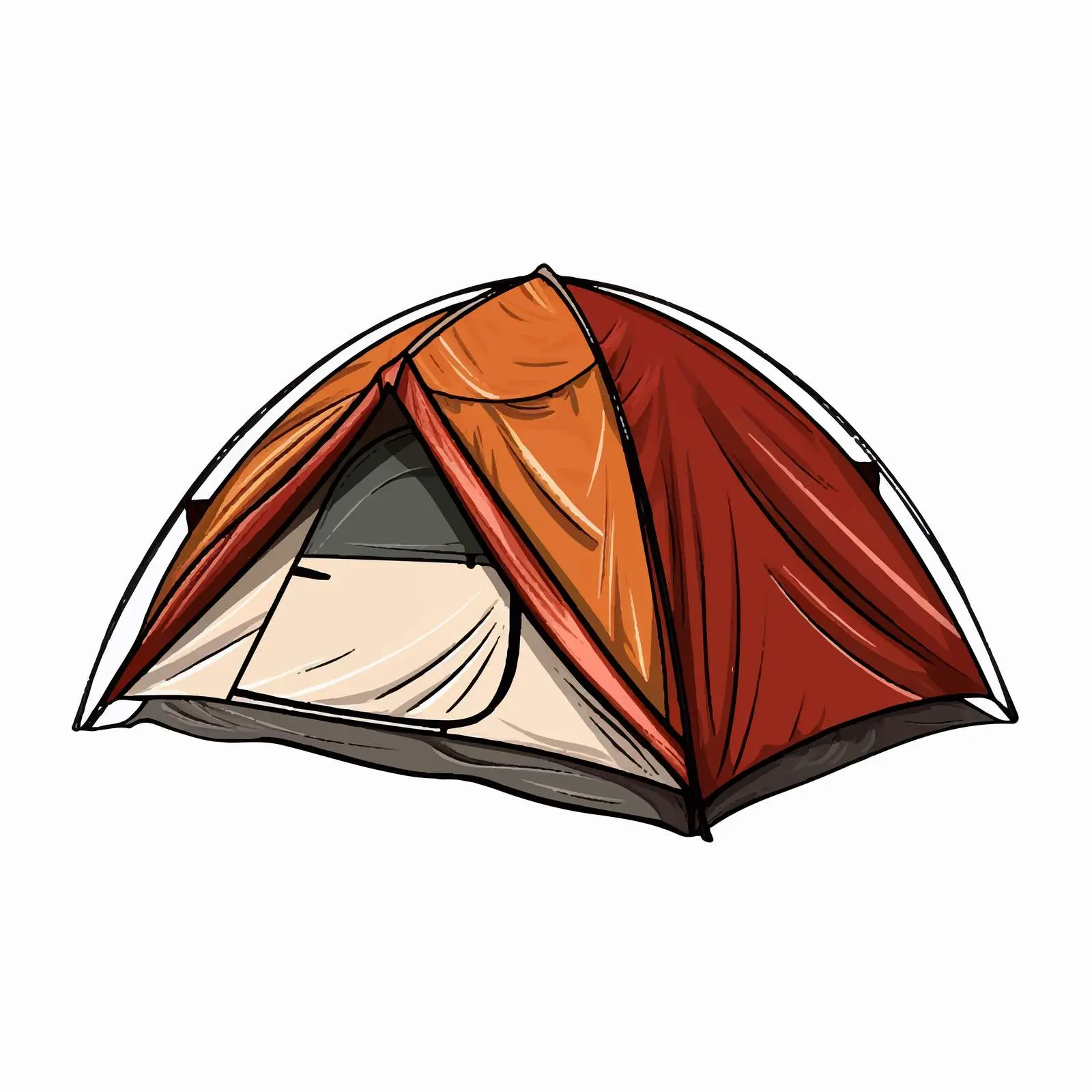 Cartoon Tent Vector Illustration Isolated — free download from Dotvec