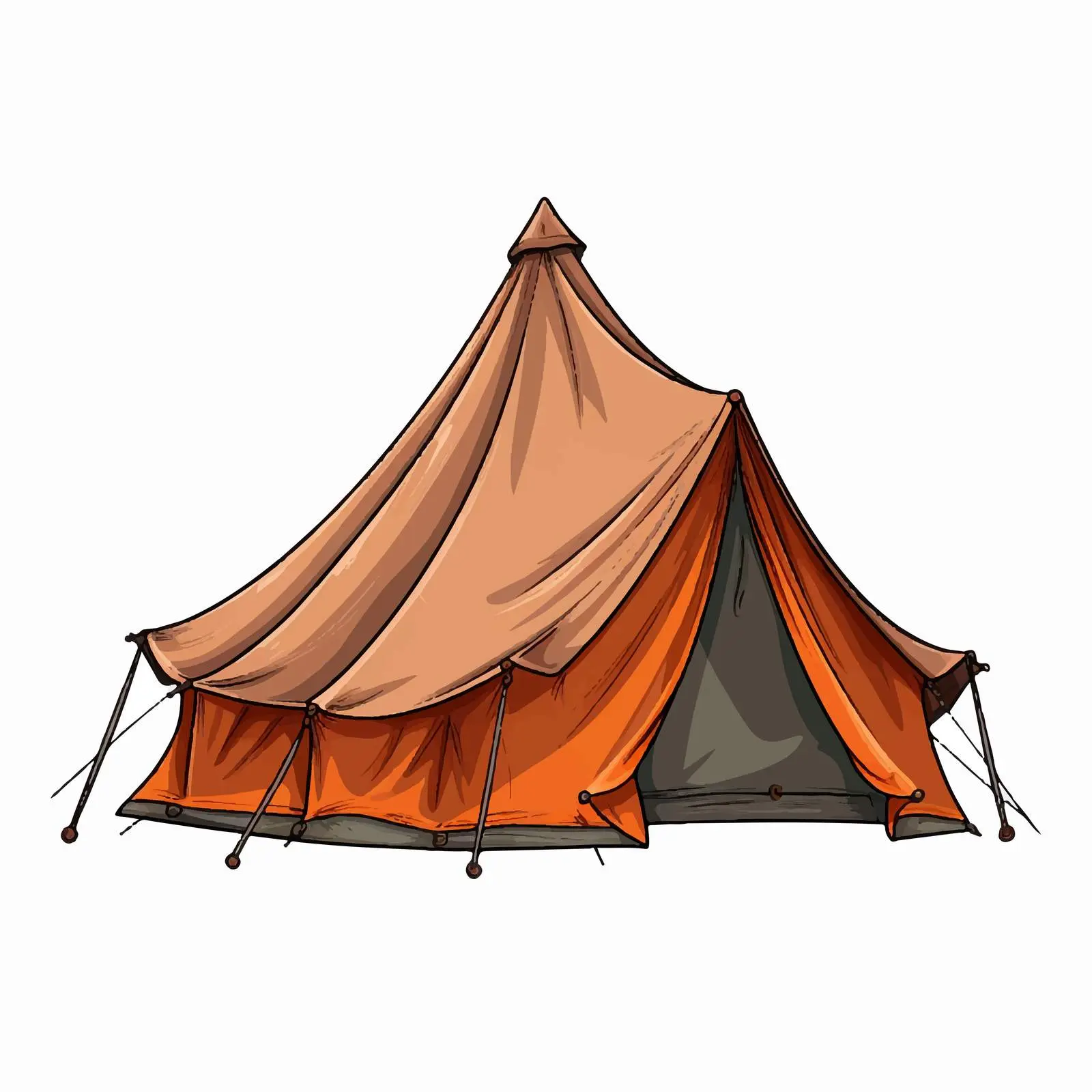 Cartoon Tent Vector Illustration Isolated — free download from Dotvec
