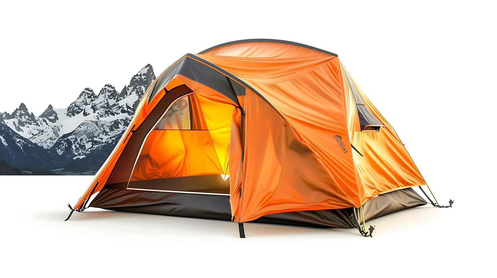 Twilight Illuminated Tent Near Grand Teton — free download from Dotvec