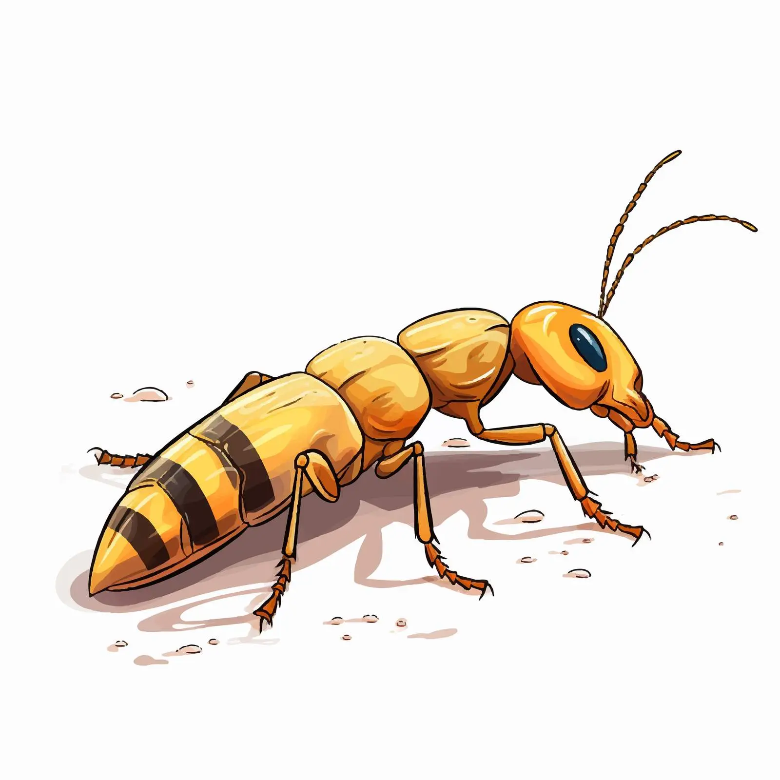 Cartoon Vector Illustration of Isolated Termite — free download from Dotvec
