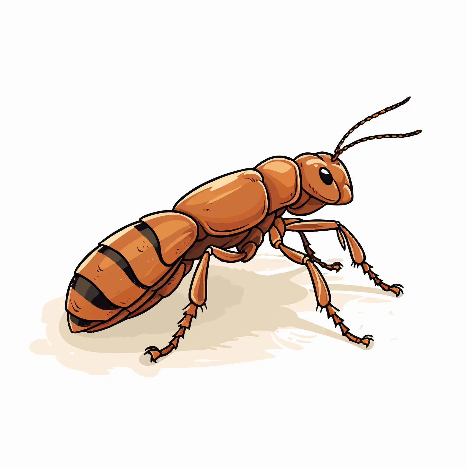 Cartoon Termite Outline Vector Illustration — free download from Dotvec