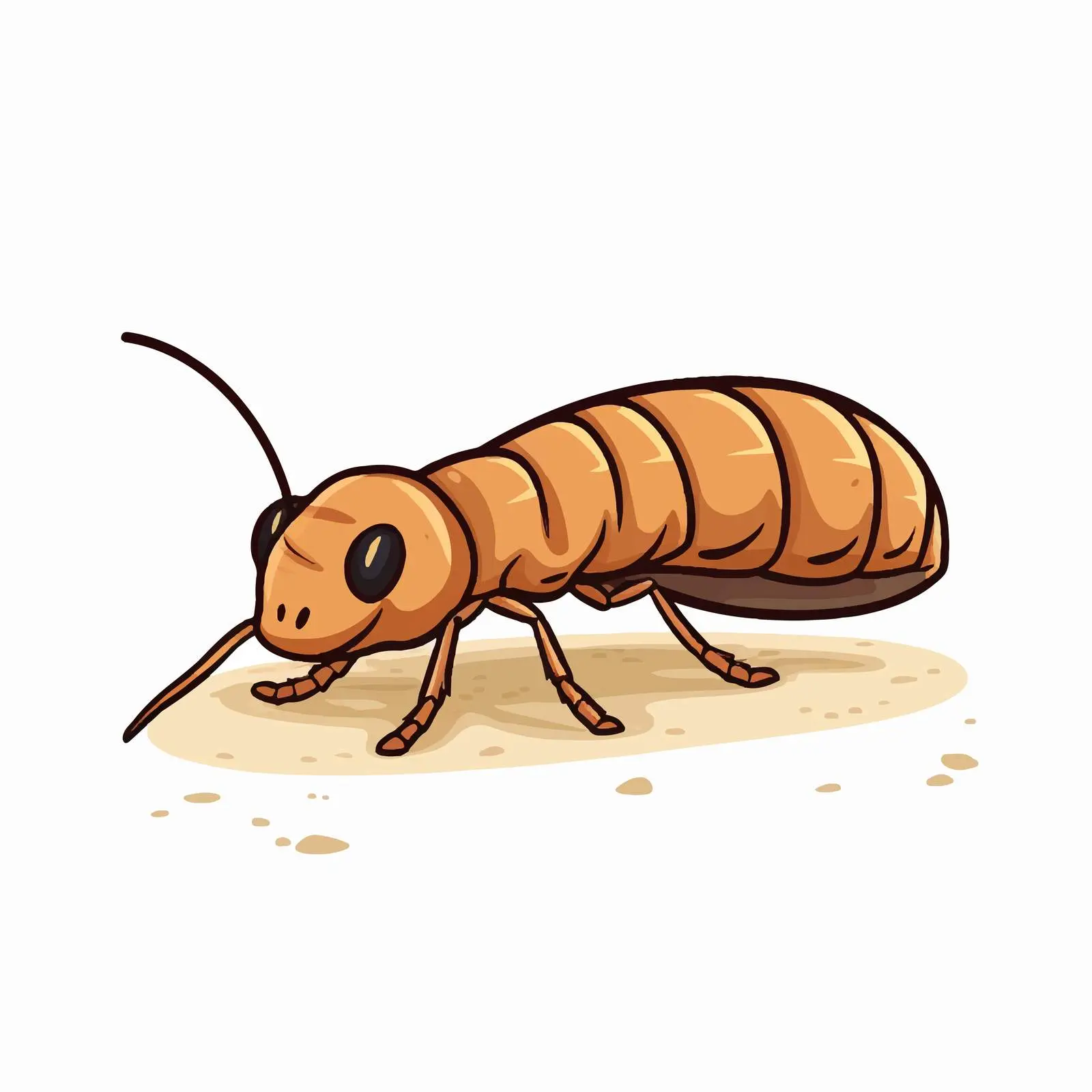 Cartoon Termite Outline Vector Illustration – free bug image from Dotvec