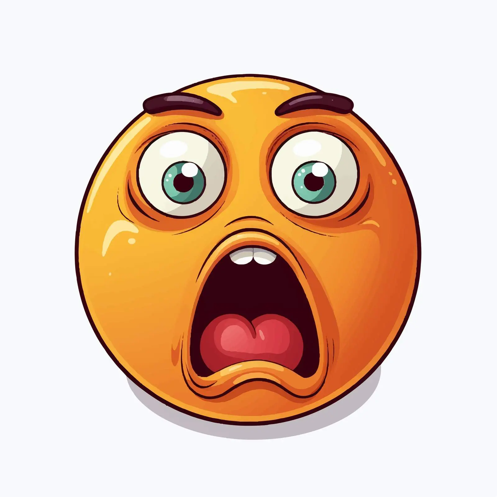Terrified Face Emoji Cartoon Vector Illustration — free download from Dotvec