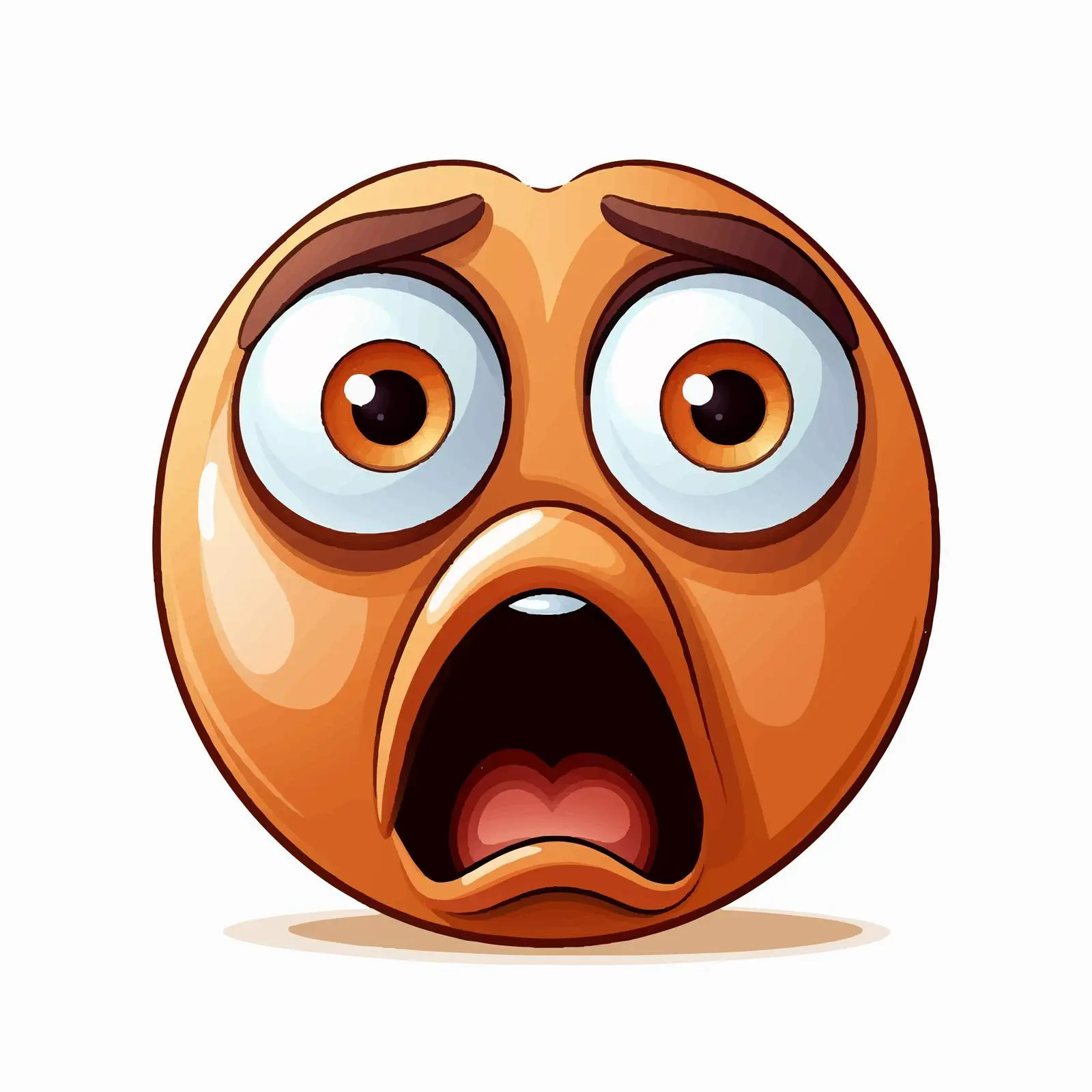 Terrified Face Emoji Cartoon Vector Illustration — free download from Dotvec