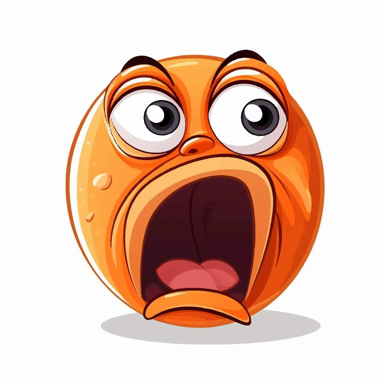 Terrified Face Emoji Cartoon Vector Illustration — free download from Dotvec