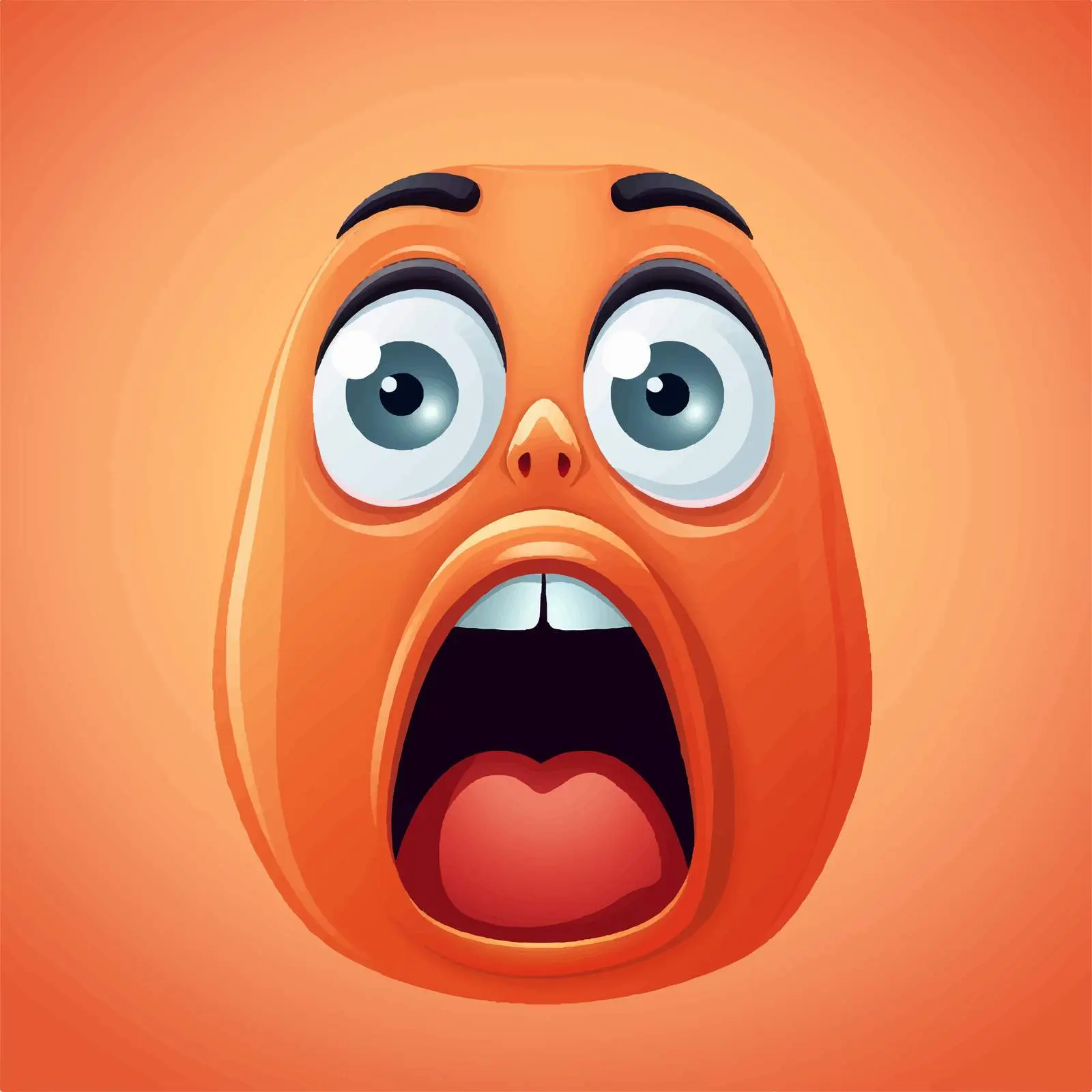 Terrified Face Emoji Cartoon Vector Illustration — free download from Dotvec