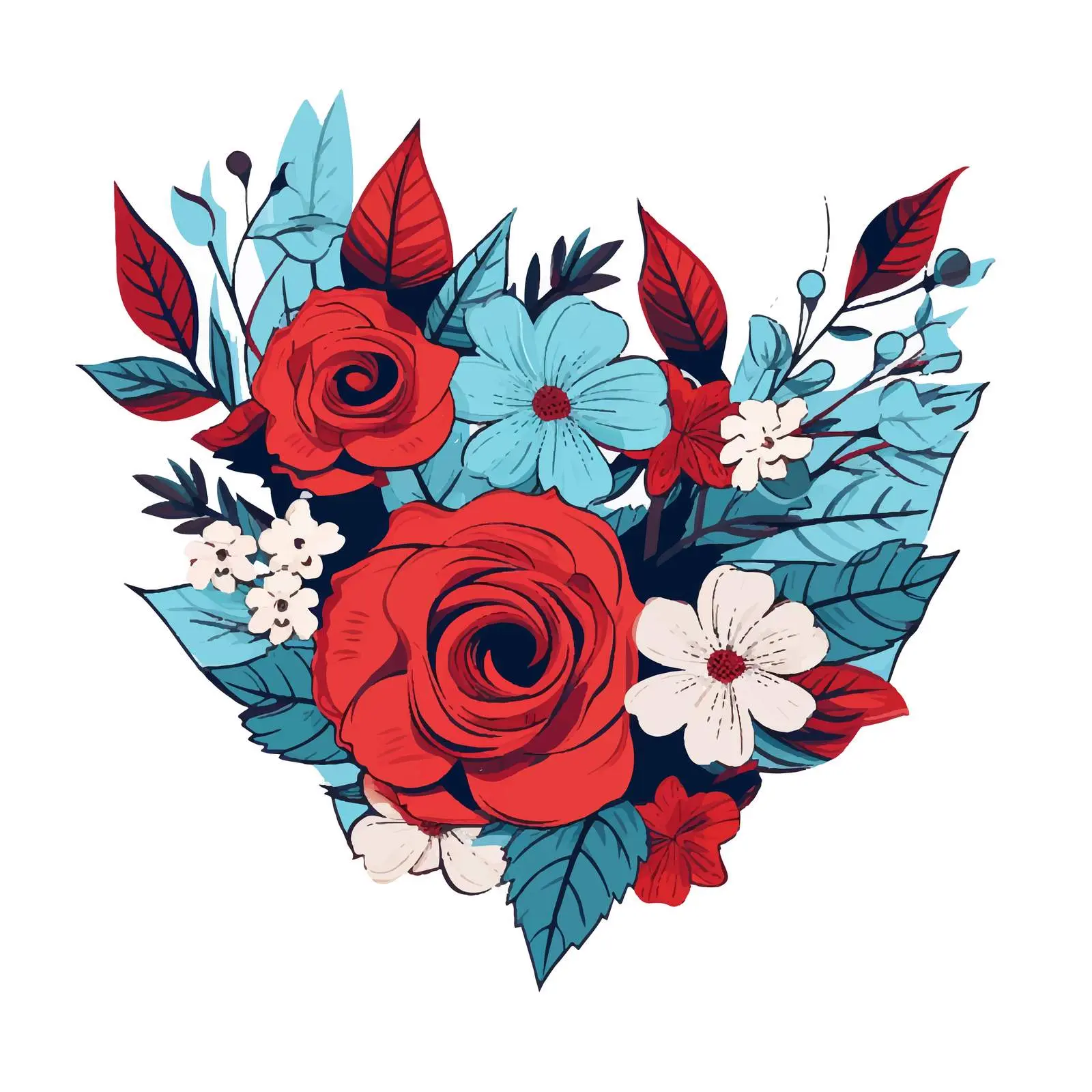 Patriotic Floral Clip Art of US Territories — free download from Dotvec